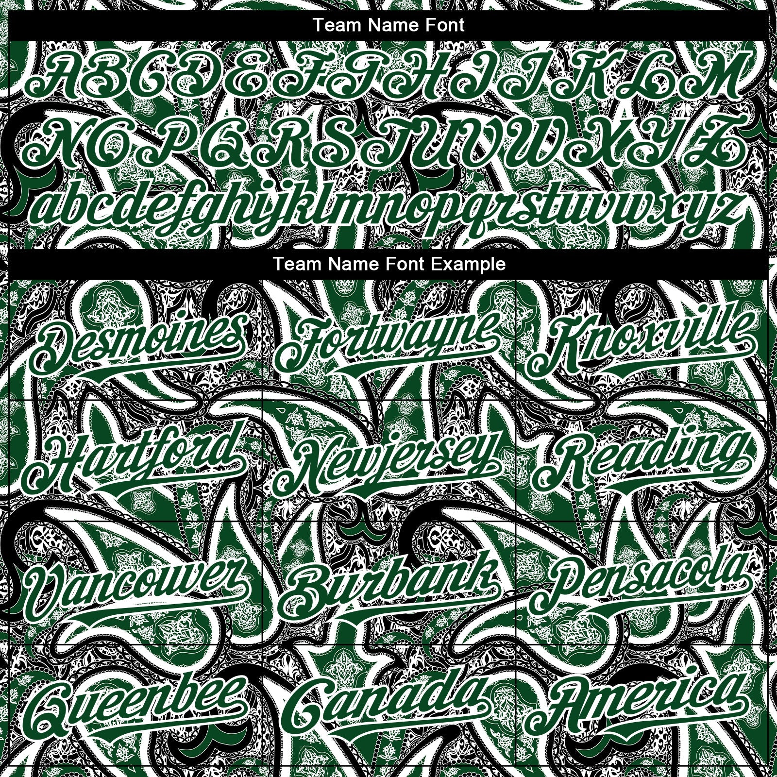 Custom Black Green-White Rave Party Ethnic Paisley Bandana Authentic Baseball Jersey view 4