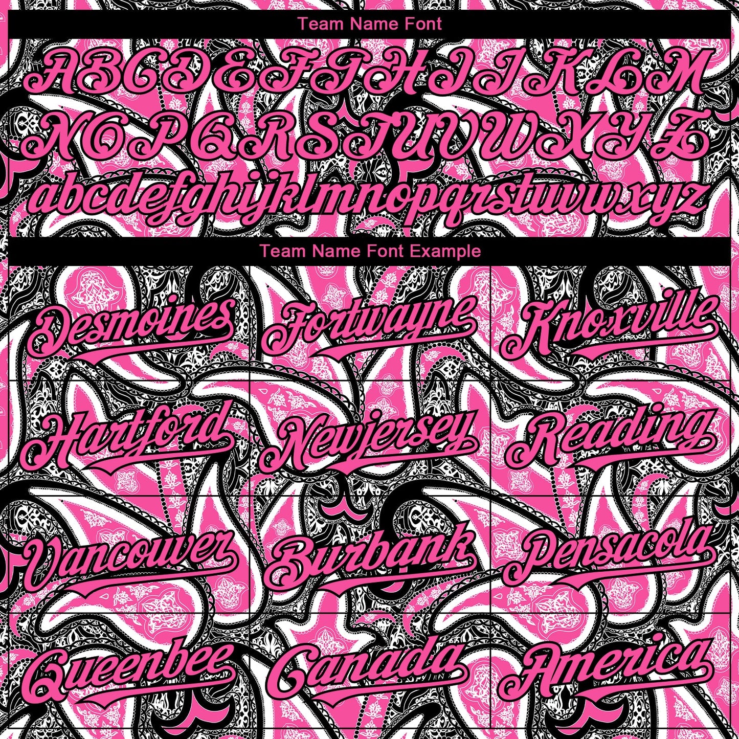 Custom Black Pink-White Rave Party Ethnic Paisley Bandana Authentic Baseball Jersey view 4