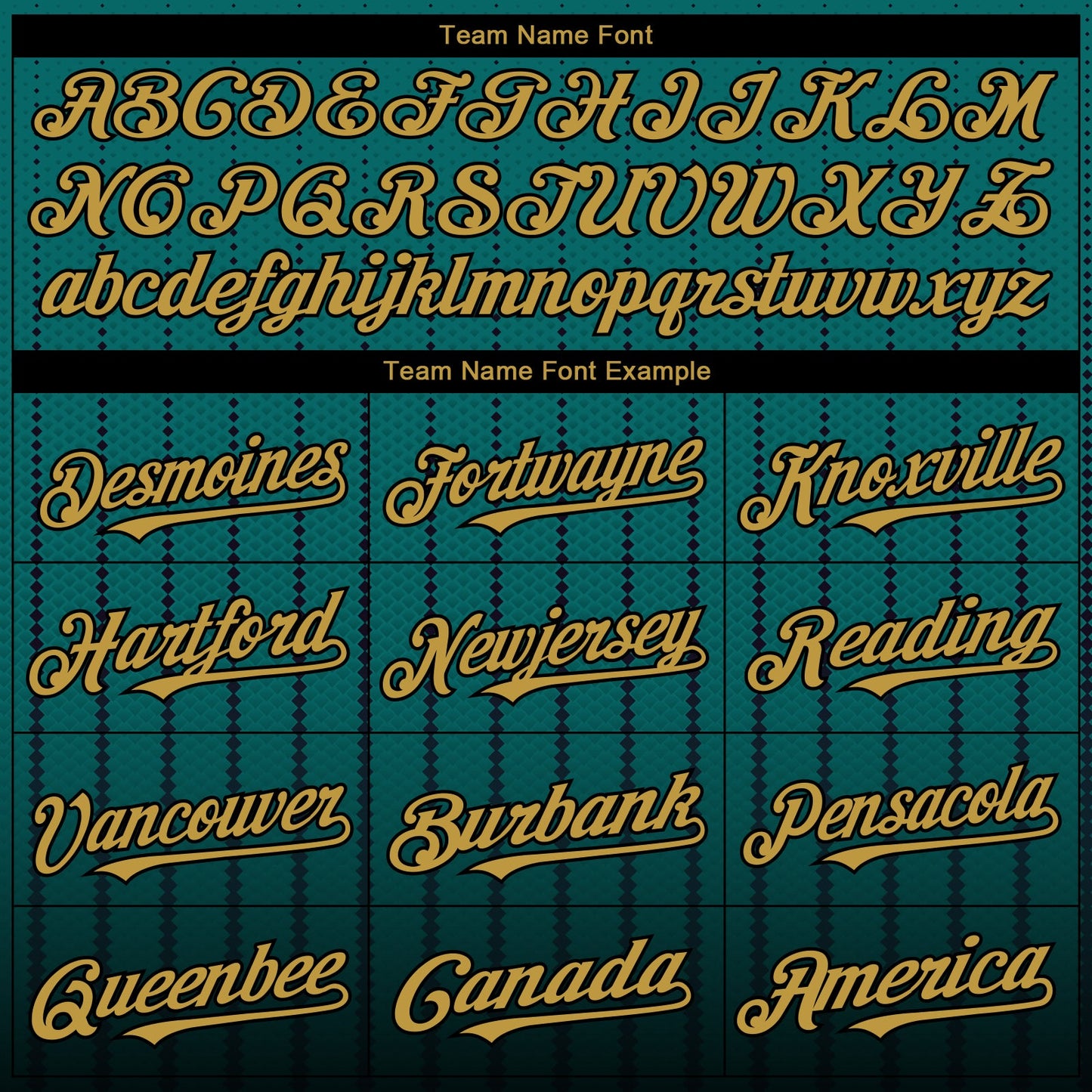 Custom Teal Old Gold-Black 3D Pattern Design Gradient Geometric Shape Authentic Baseball Jersey view 4
