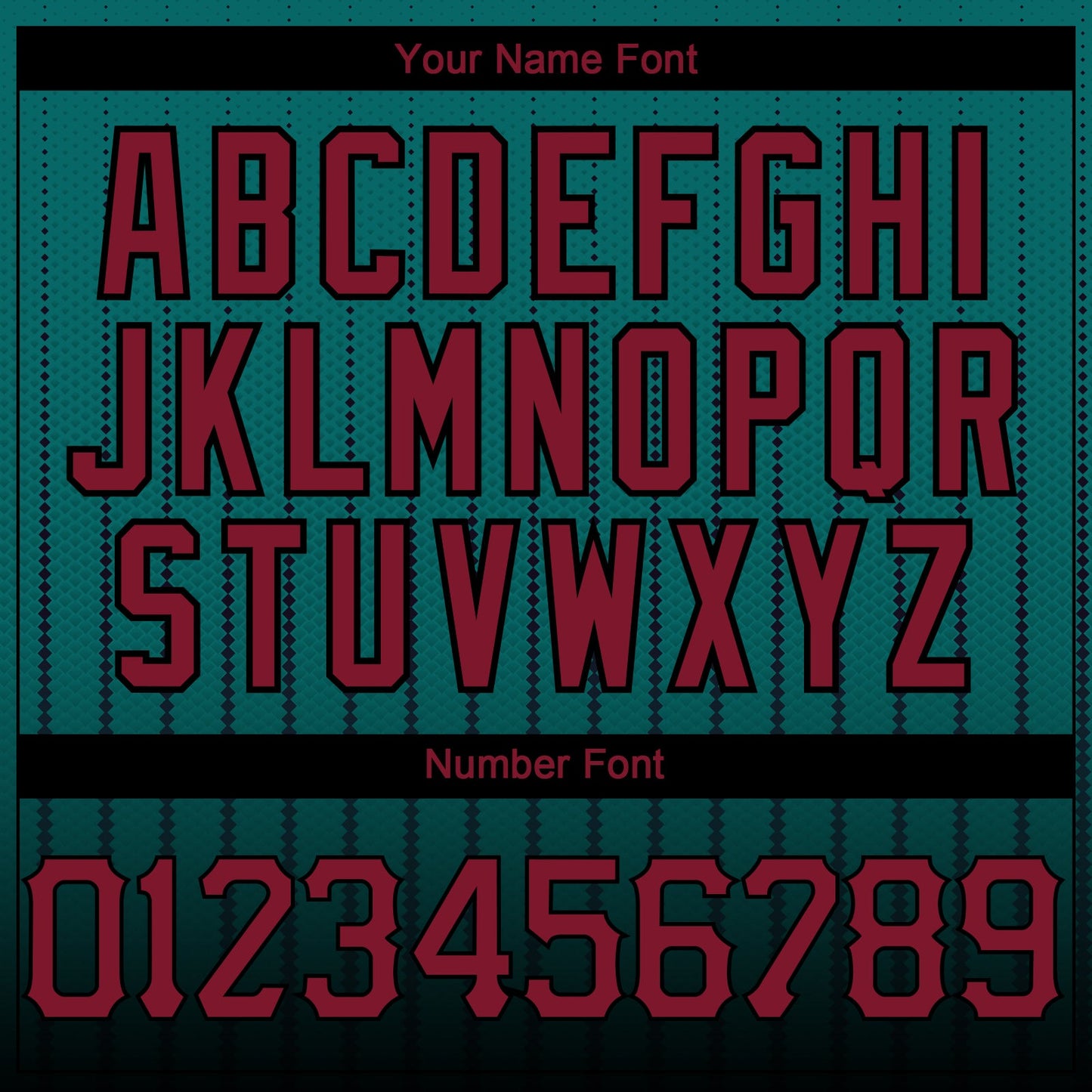 Custom Teal Crimson-Black 3D Pattern Design Gradient Geometric Shape Authentic Baseball Jersey view 5