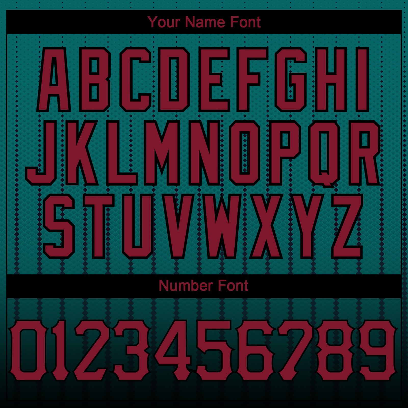 Custom Teal Crimson-Black 3D Pattern Design Gradient Geometric Shape Authentic Baseball Jersey view 5