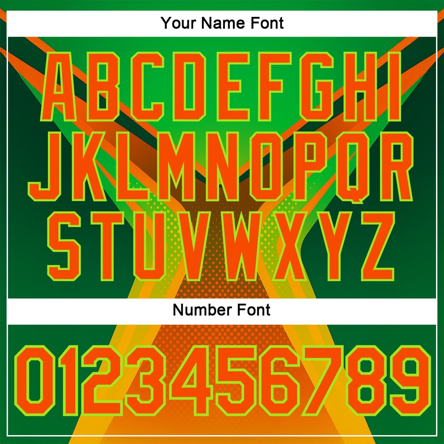 Custom Green Orange-Neon Green 3D Pattern Design Africa Neon Sportswear Performance T-Shirt view 4
