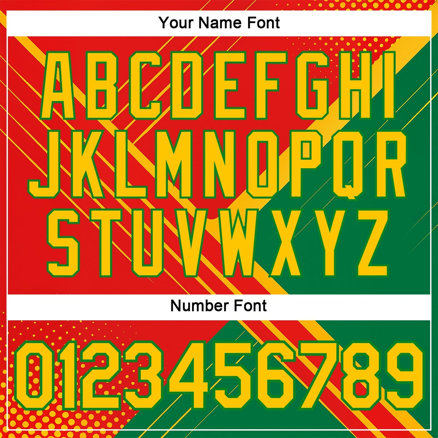 Custom Red Yellow-Grass Green 3D Pattern Design Mexico Brazil Sportswear Performance T-Shirt view 4