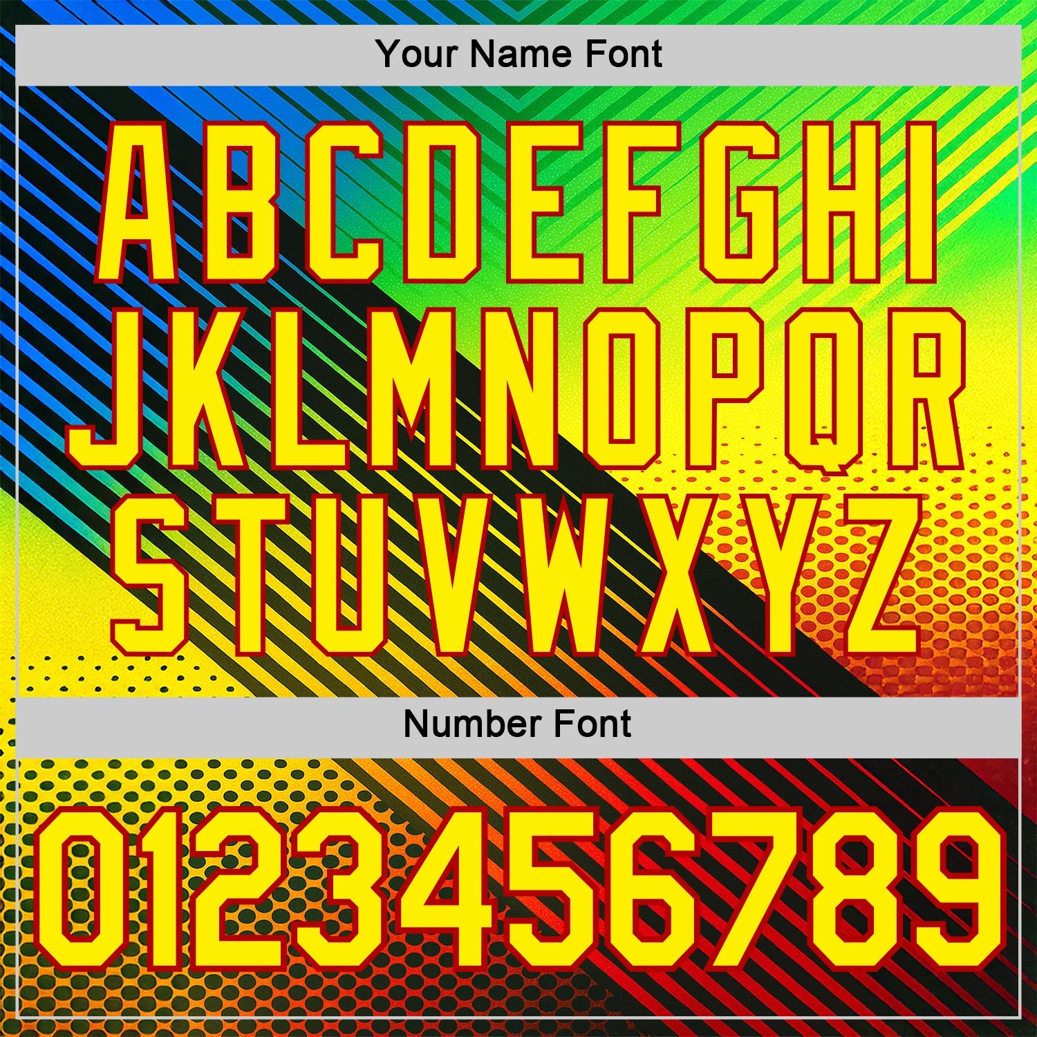 Custom Black Light Yellow Blue-Red 3D Pattern Design Neon Stripe Sportswear Performance T-Shirt view 4