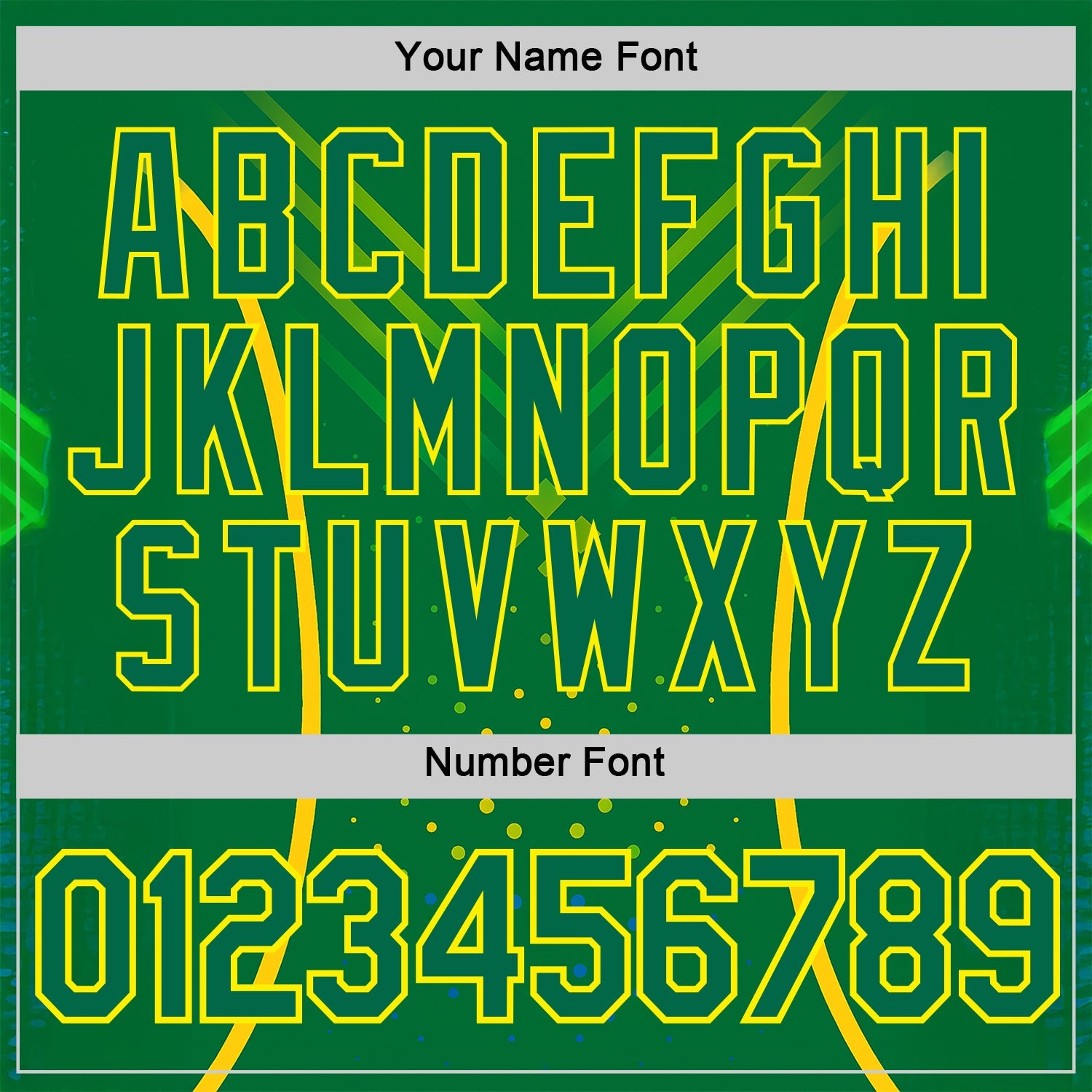 Custom Green Kelly Green-Light Yellow 3D Pattern Design Brazil Jamaica Sportswear Performance T-Shirt view 4