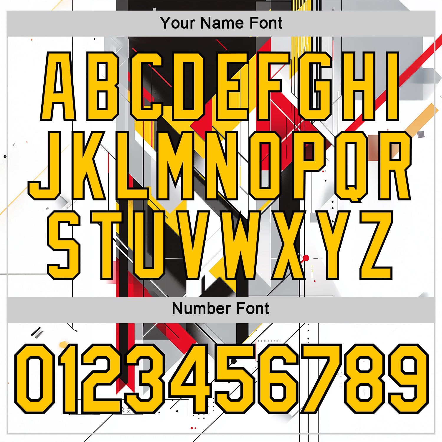 Custom White Yellow Red Black-Gray 3D Pattern Design Germany Geometric Shape Sportswear Performance T-Shirt view 4