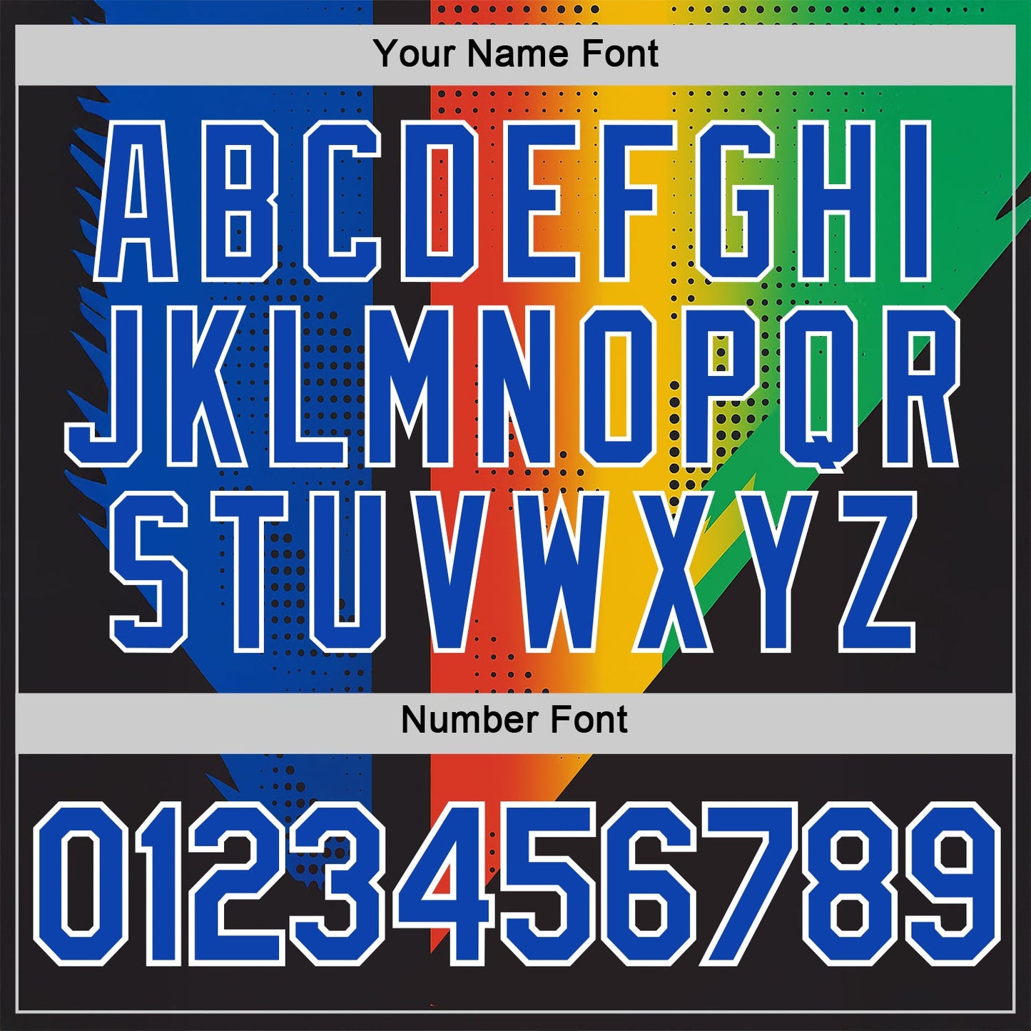 Custom Black Thunder Blue Red Yellow-Green 3D Pattern Design Gradient Africa Sportswear Performance T-Shirt view 4