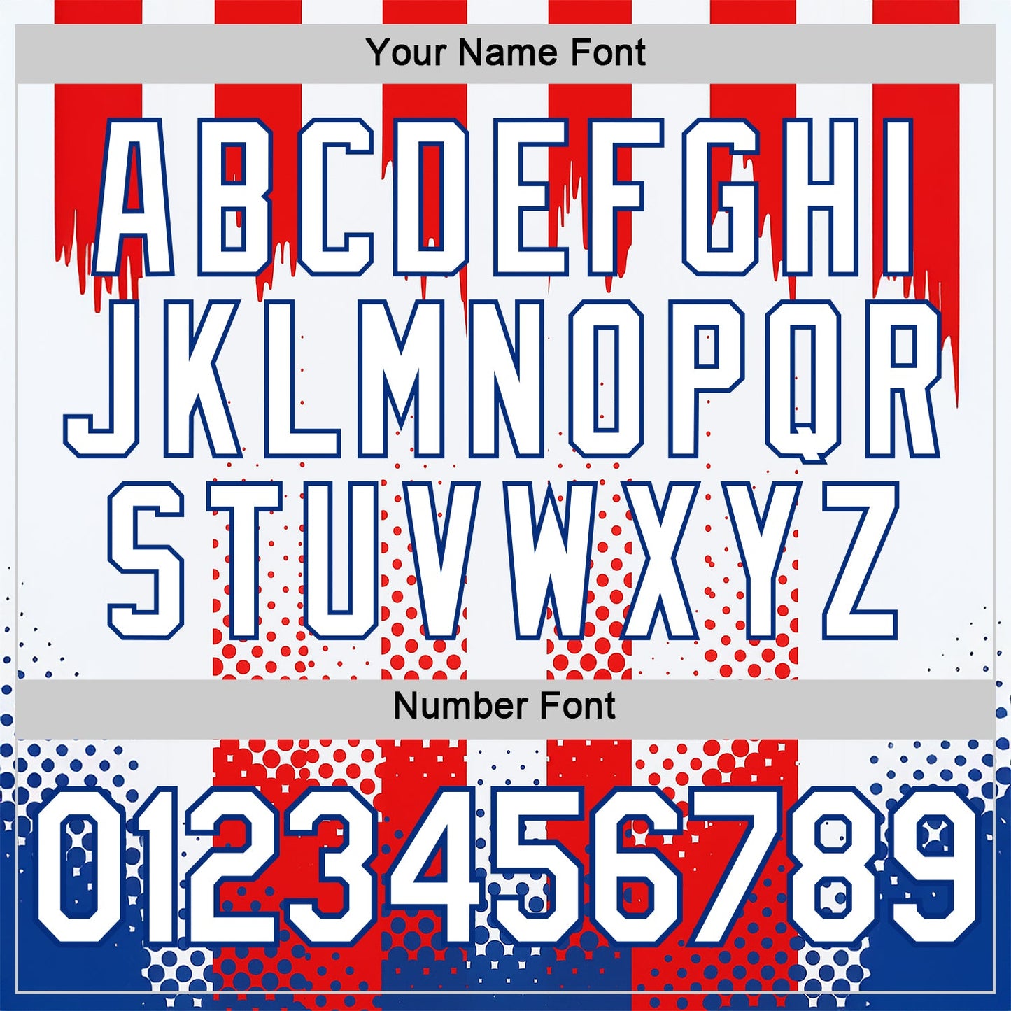 Custom White Red-Royal 3D Pattern Design USA Inspired America Sportswear Performance T-Shirt view 4
