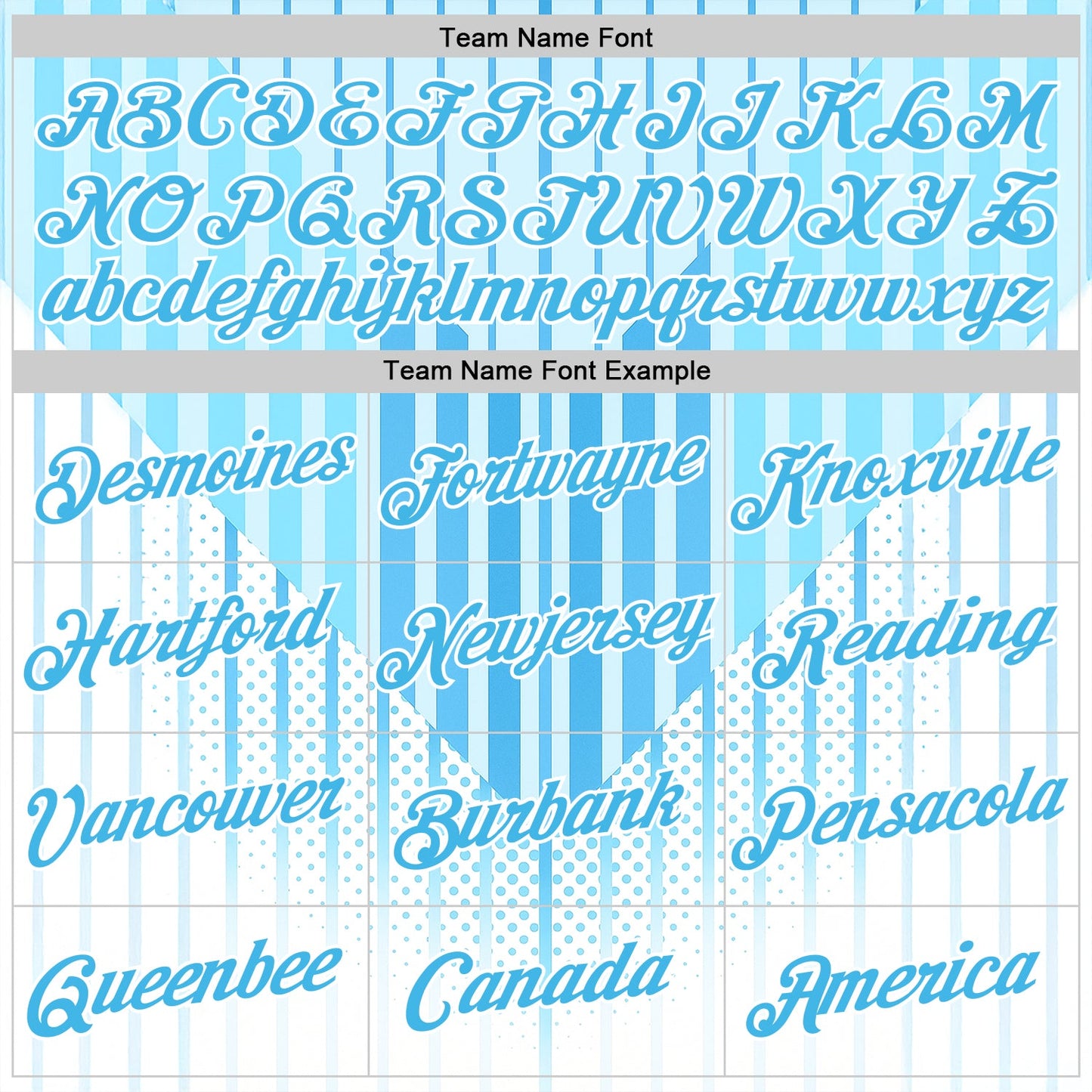 Custom Blue Sky Blue-White 3D Pattern Design Argentina Stripe Sportswear Performance T-Shirt view 3