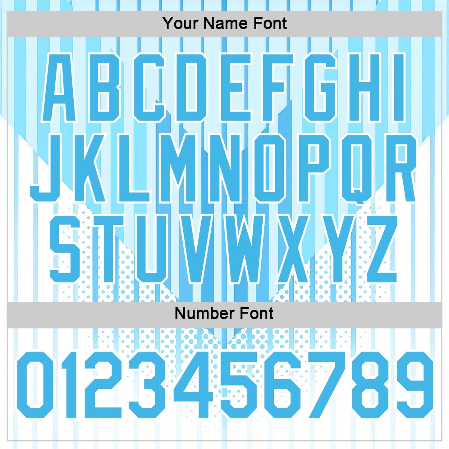 Custom Blue Sky Blue-White 3D Pattern Design Argentina Stripe Sportswear Performance T-Shirt view 4