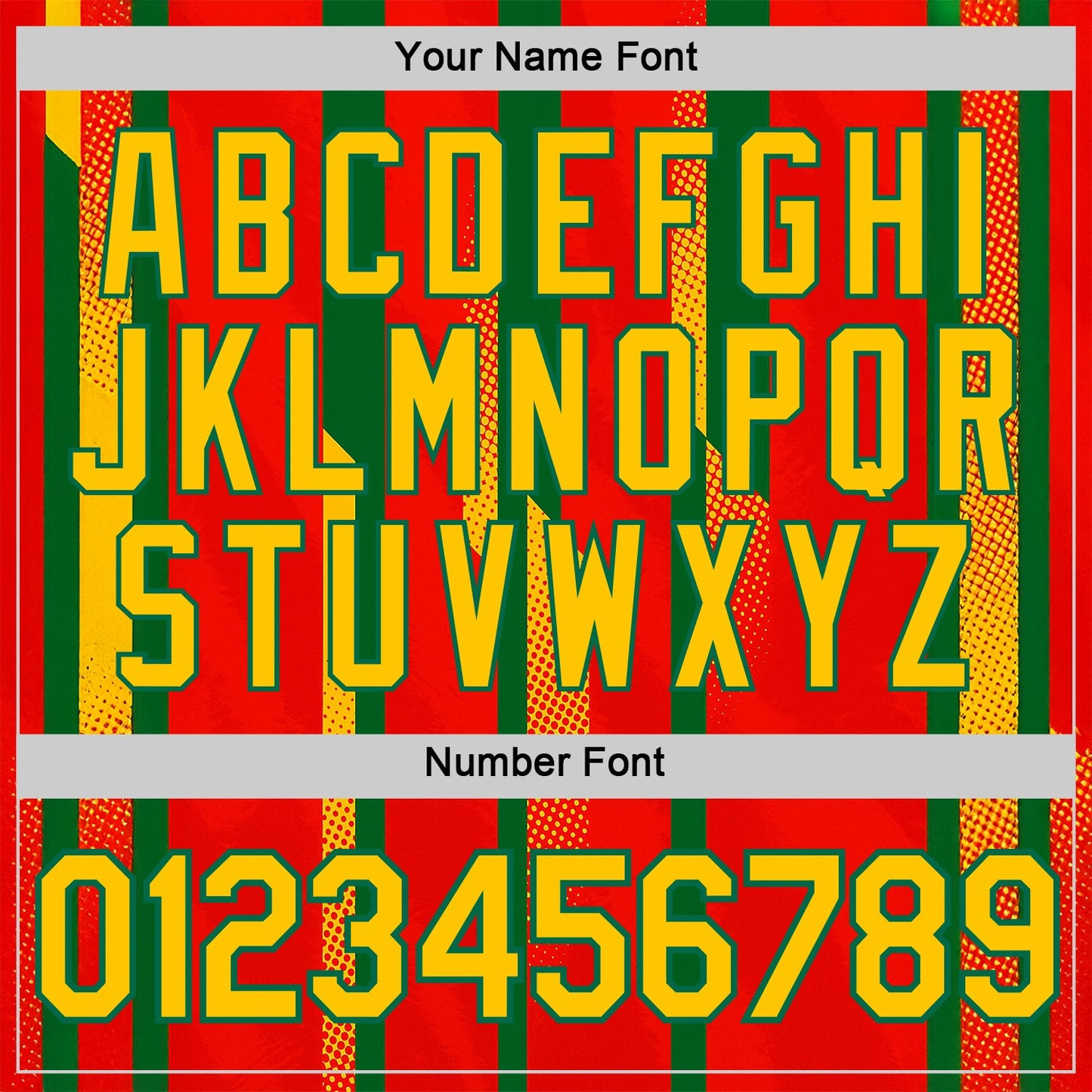 Custom Red Yellow-Kelly Green 3D Pattern Design Mexico Africa Sportswear Performance T-Shirt view 4