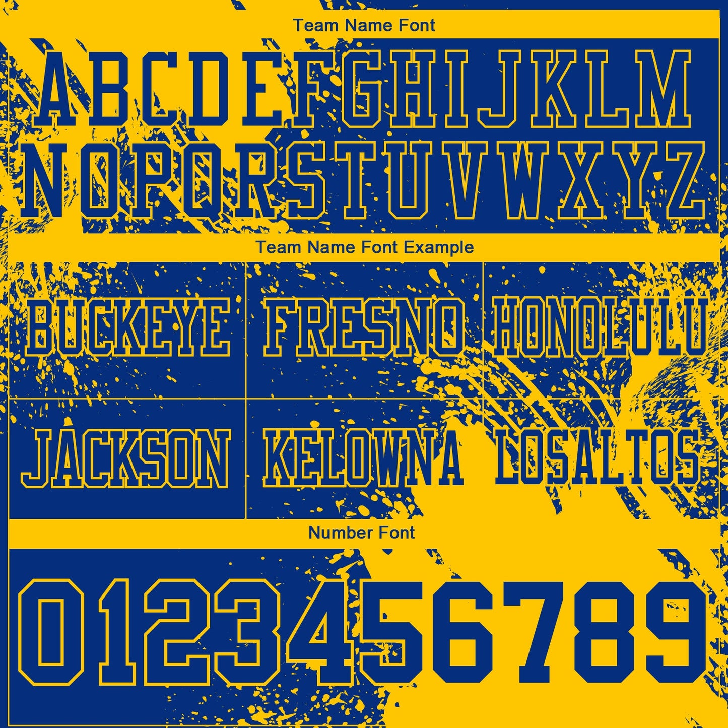 Custom Royal Yellow 3D Pattern Abstract Brush Stroke Authentic Football Jersey view 3