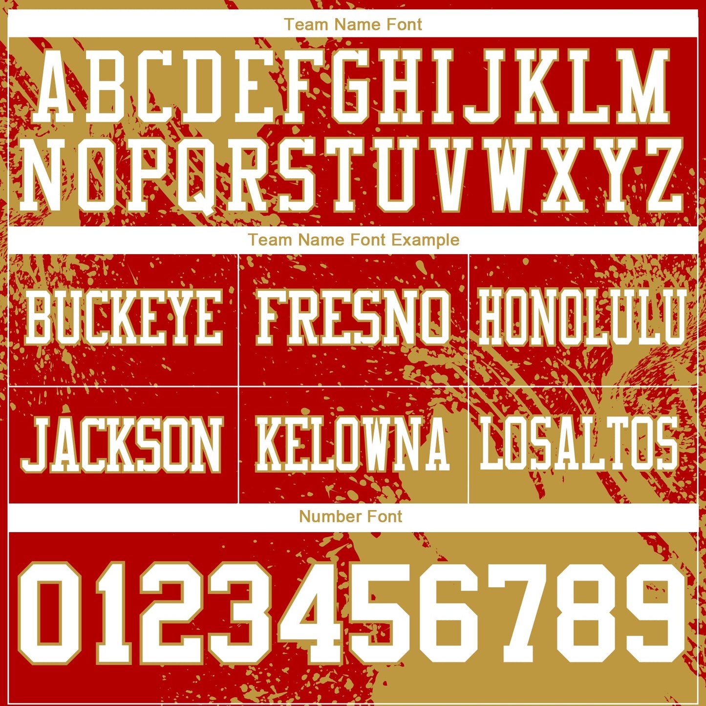 Custom Red White-Old Gold 3D Pattern Abstract Brush Stroke Authentic Football Jersey view 3