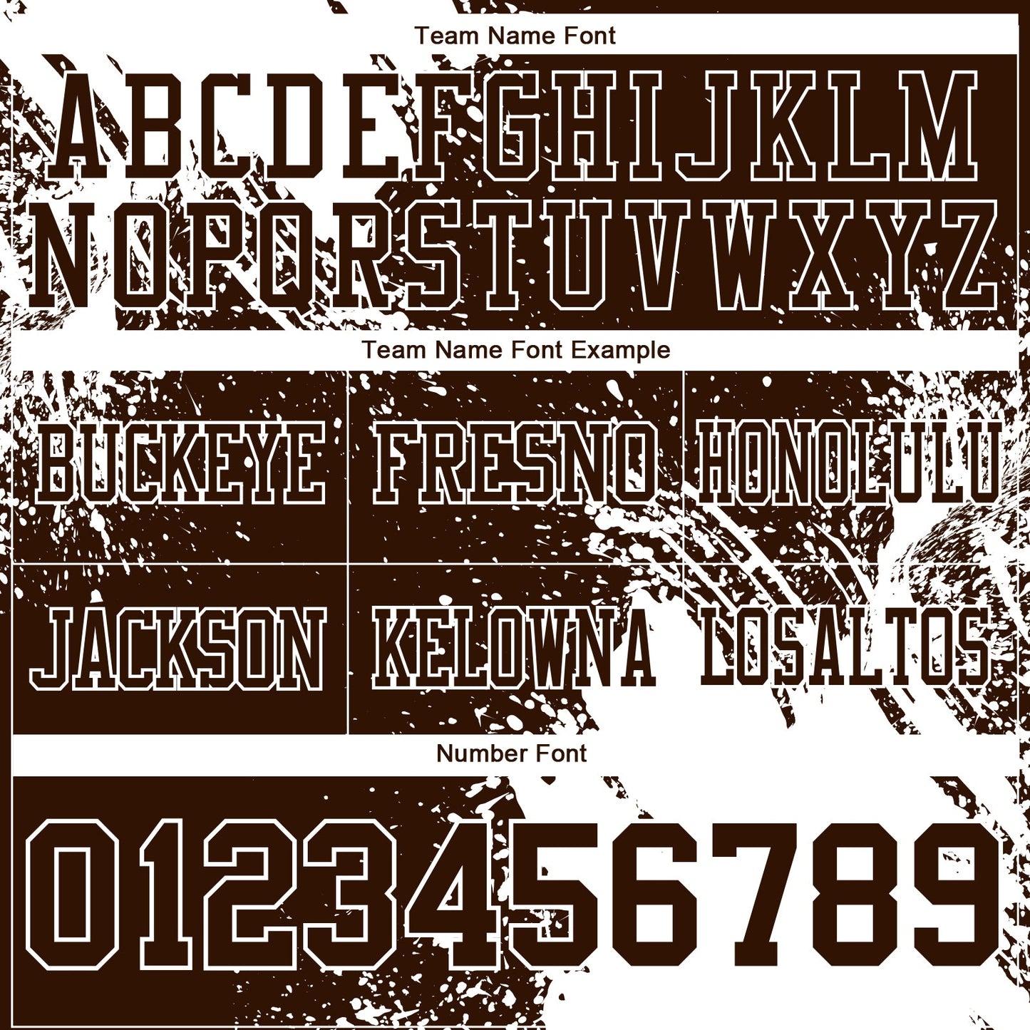 Custom Brown White 3D Pattern Abstract Brush Stroke Authentic Football Jersey view 3