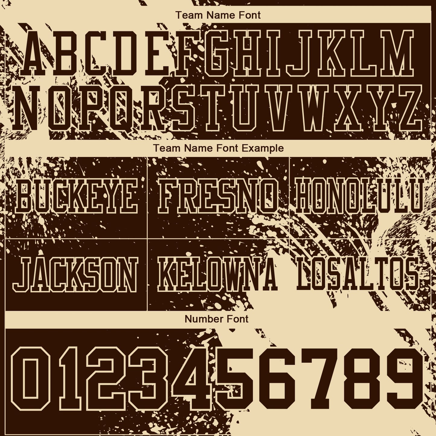 Custom Brown Cream 3D Pattern Abstract Brush Stroke Authentic Football Jersey view 3