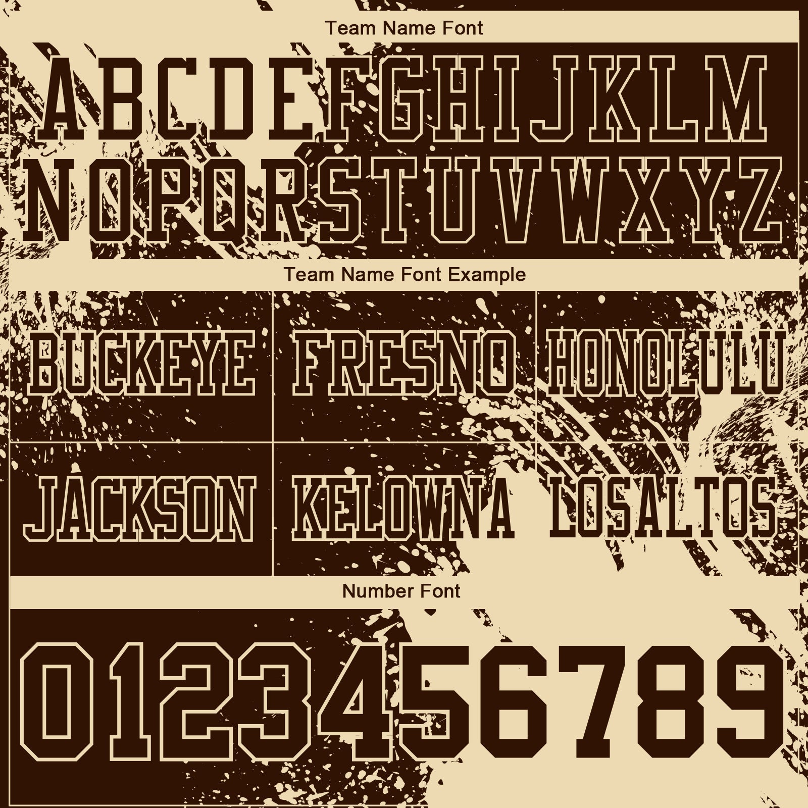 Custom Brown Cream 3D Pattern Abstract Brush Stroke Authentic Football Jersey view 3