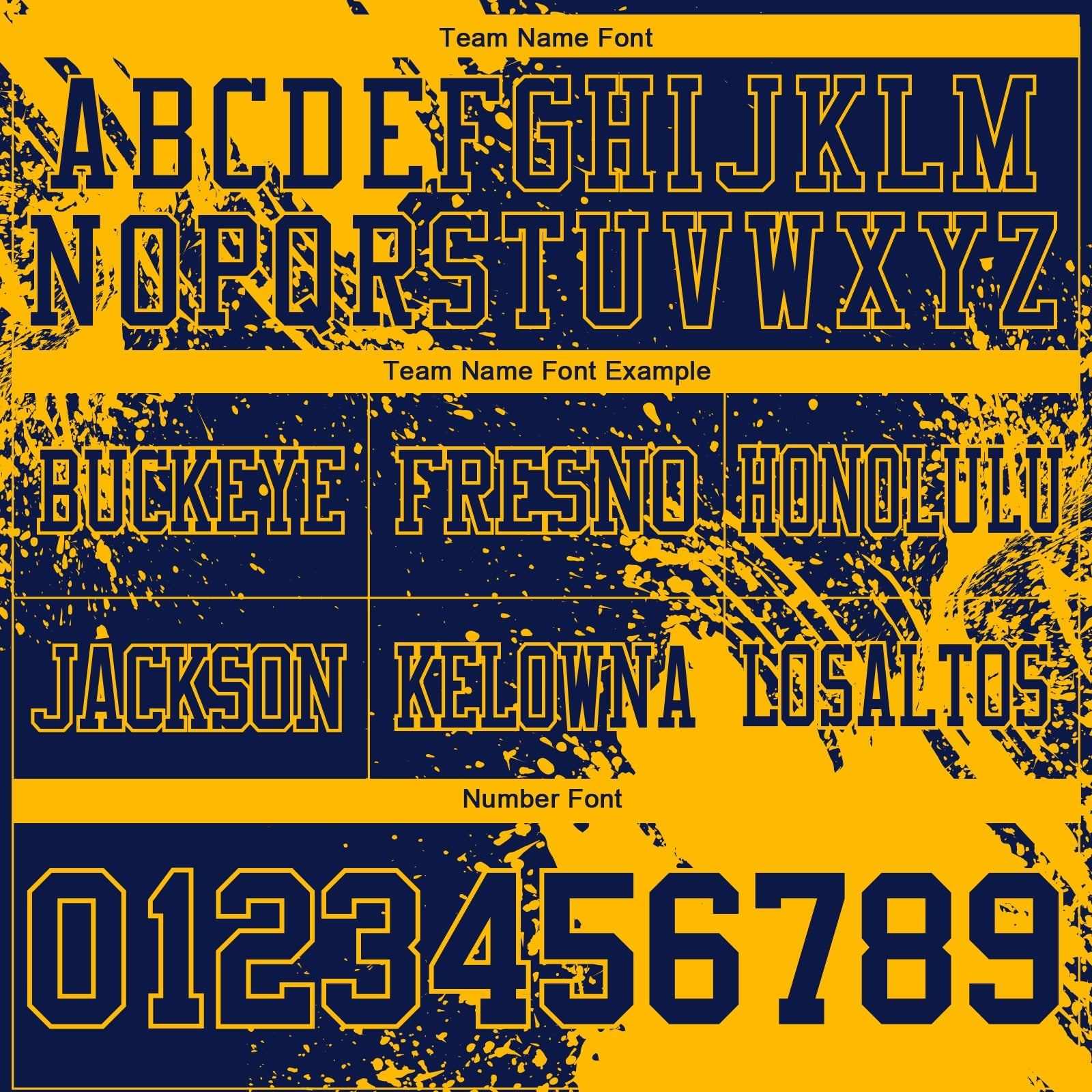 Custom Navy Gold 3D Pattern Abstract Brush Stroke Authentic Football Jersey view 3