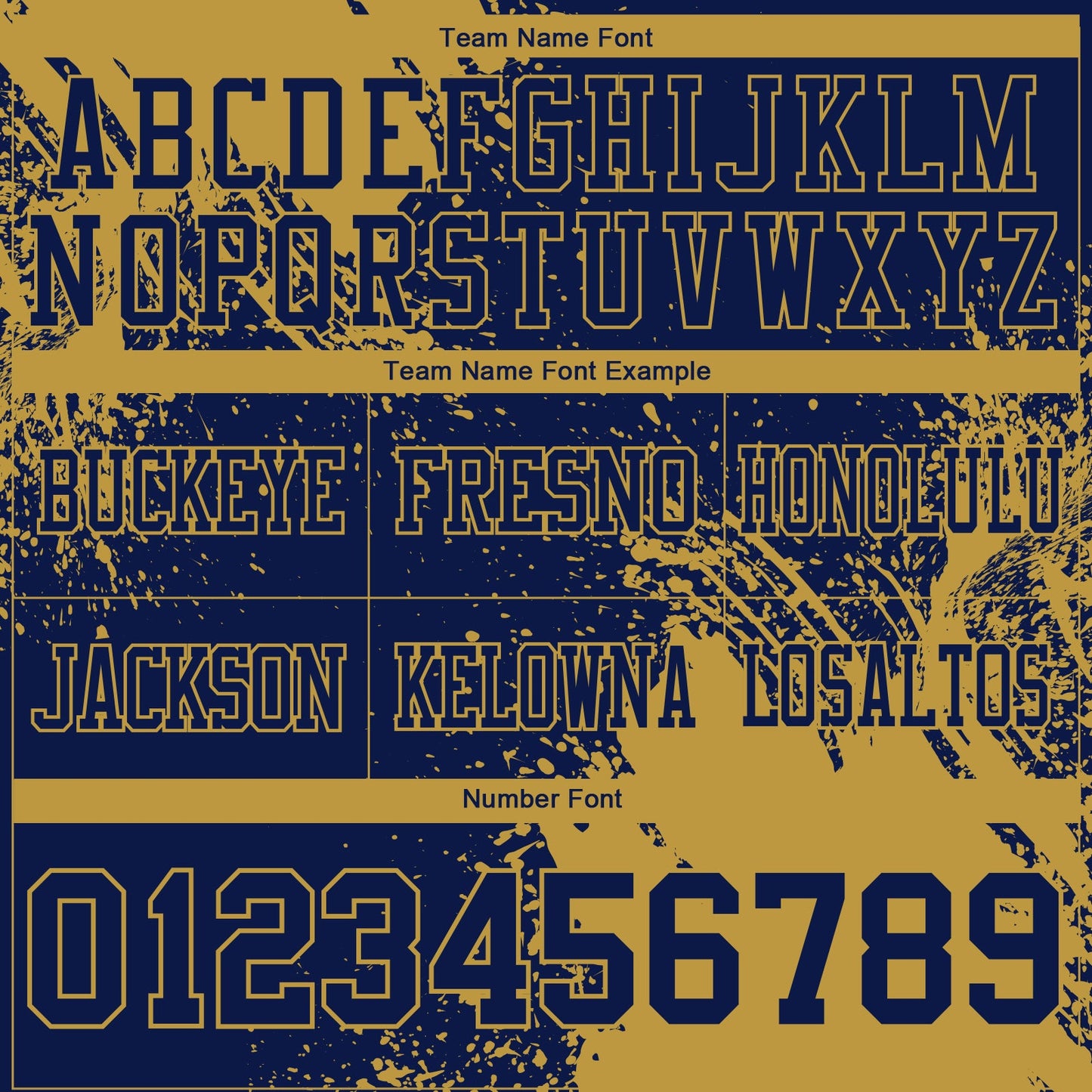 Custom Navy Old Gold 3D Pattern Abstract Brush Stroke Authentic Football Jersey view 3