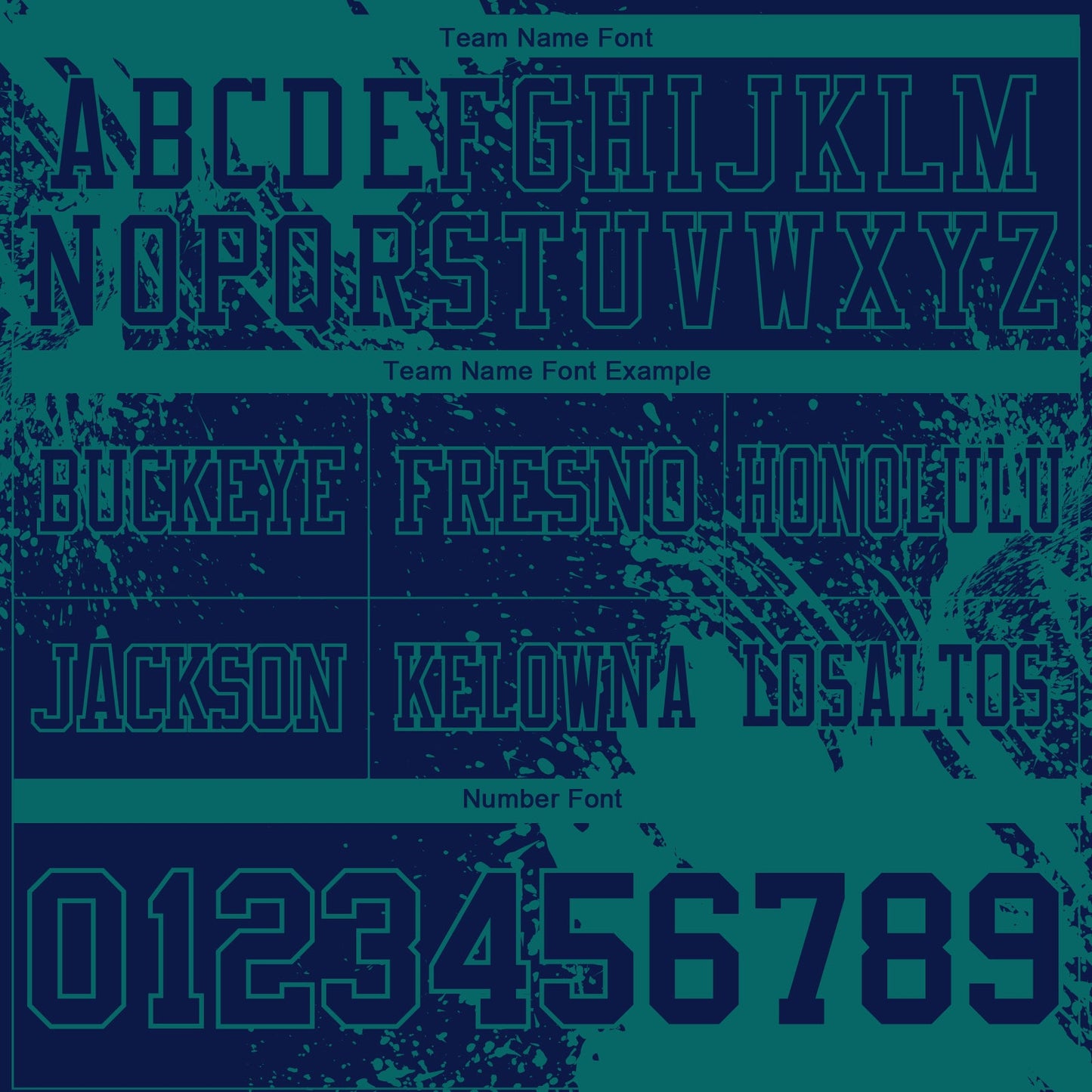 Custom Navy Teal 3D Pattern Abstract Brush Stroke Authentic Football Jersey view 3