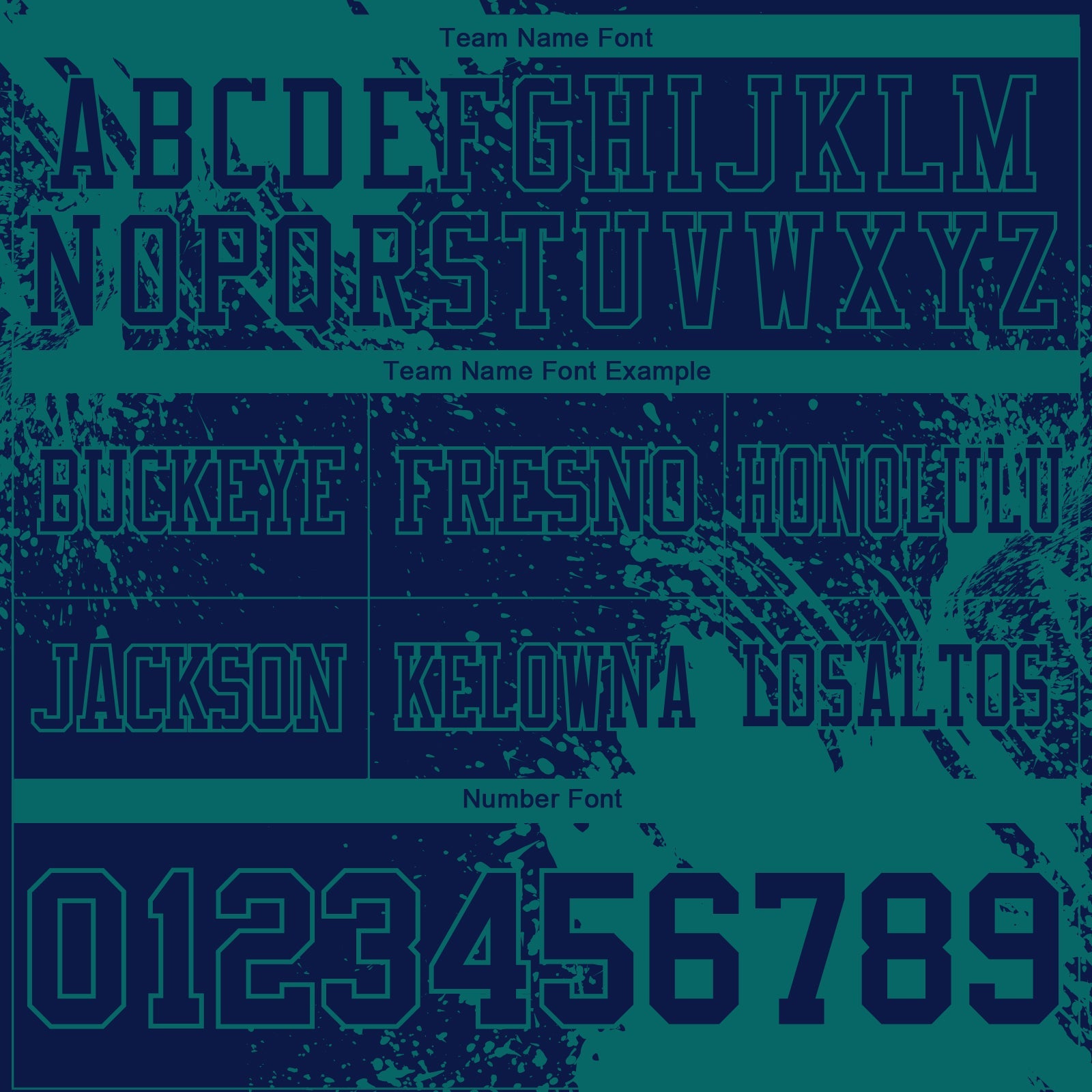 Custom Navy Teal 3D Pattern Abstract Brush Stroke Authentic Football Jersey view 3