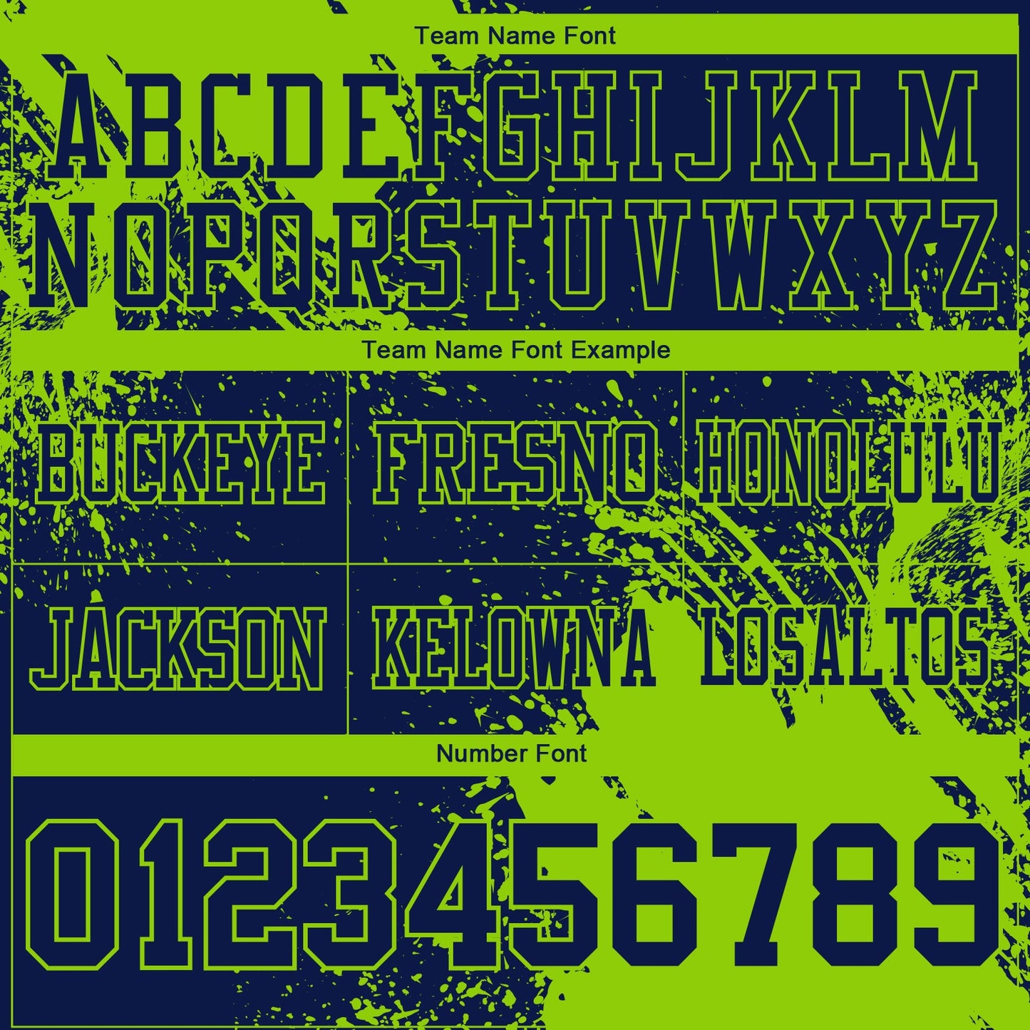Custom Navy Neon Green 3D Pattern Abstract Brush Stroke Authentic Football Jersey view 3