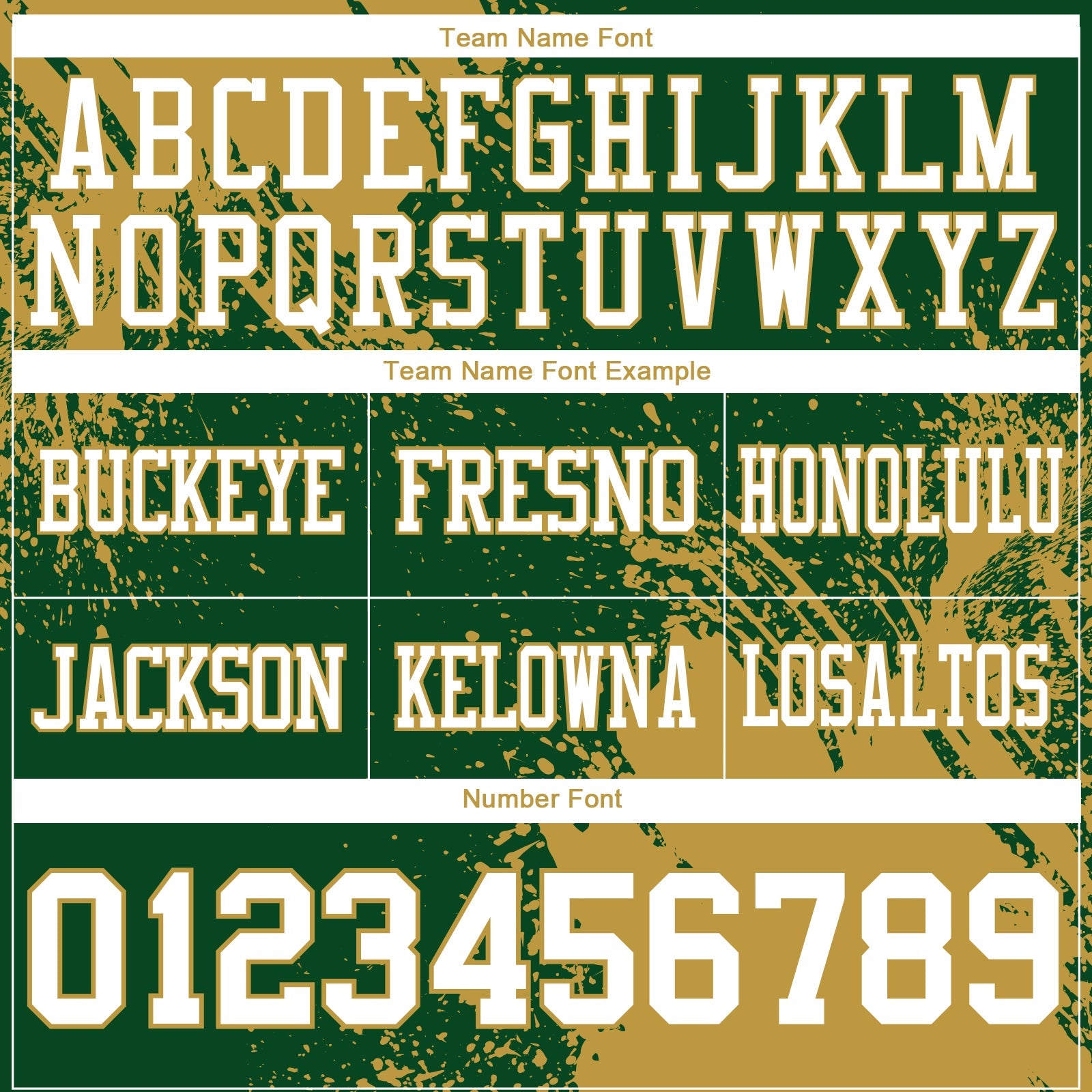 Custom Green White-Old Gold 3D Pattern Abstract Brush Stroke Authentic Football Jersey view 3