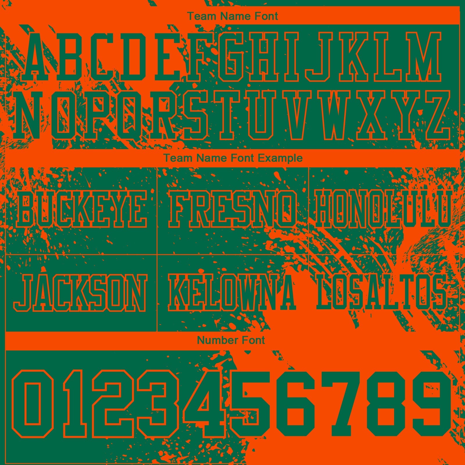 Custom Kelly Green Orange 3D Pattern Abstract Brush Stroke Authentic Football Jersey view 3