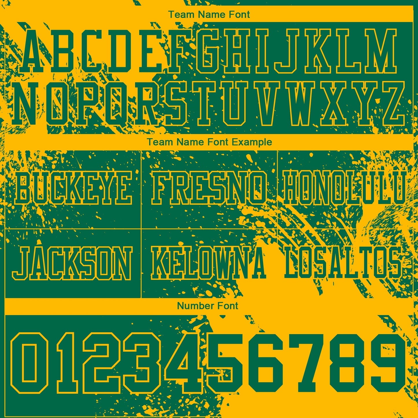 Custom Kelly Green Gold 3D Pattern Abstract Brush Stroke Authentic Football Jersey view 3
