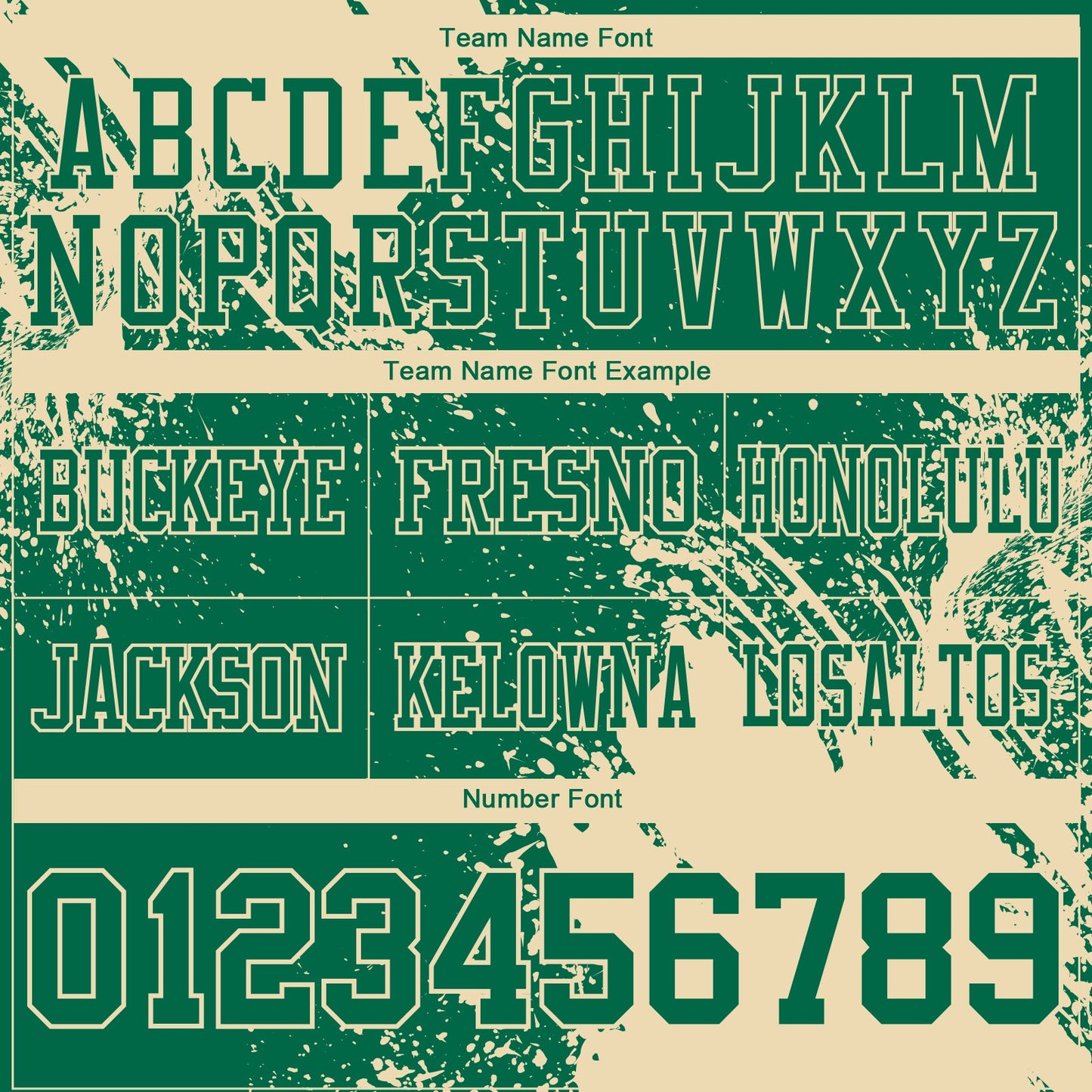 Custom Kelly Green Cream 3D Pattern Abstract Brush Stroke Authentic Football Jersey view 3