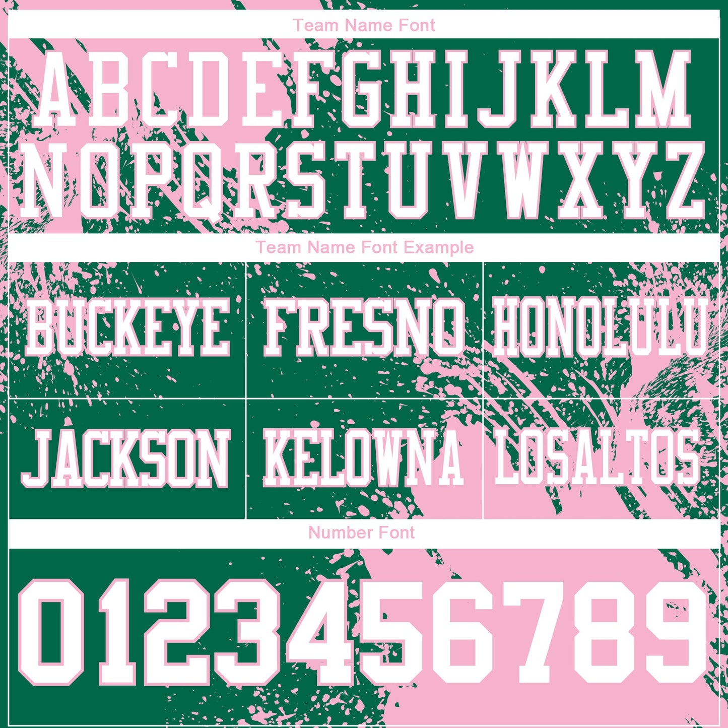 Custom Kelly Green White-Light Pink 3D Pattern Abstract Brush Stroke Authentic Football Jersey view 3