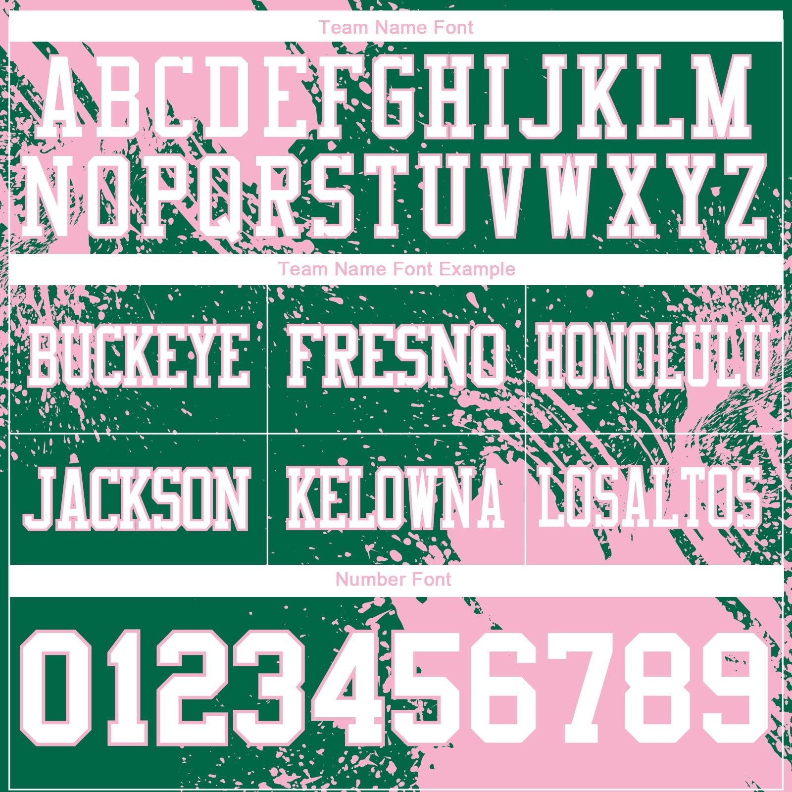 Custom Kelly Green White-Light Pink 3D Pattern Abstract Brush Stroke Authentic Football Jersey view 3