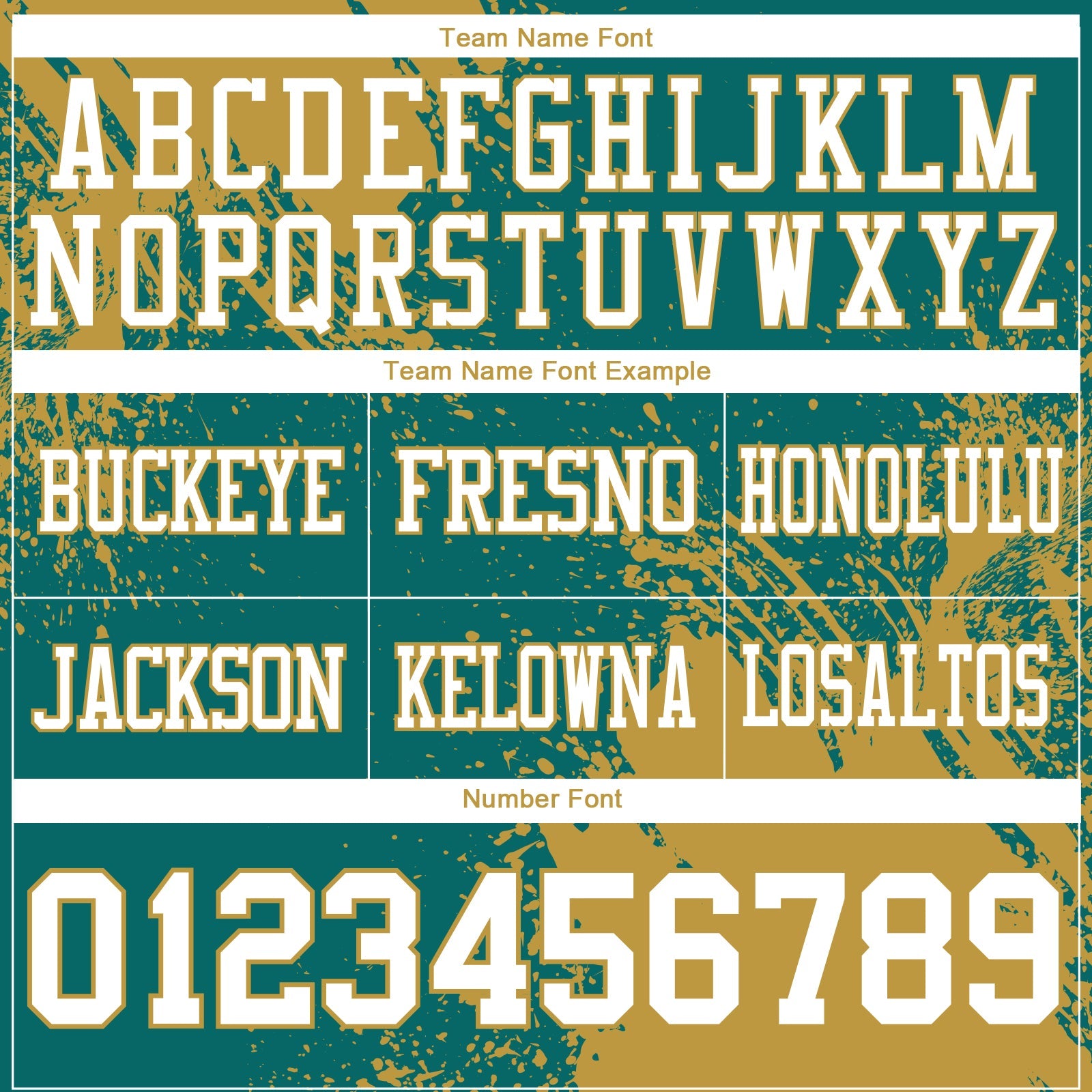 Custom Teal White-Old Gold 3D Pattern Abstract Brush Stroke Authentic Football Jersey view 3