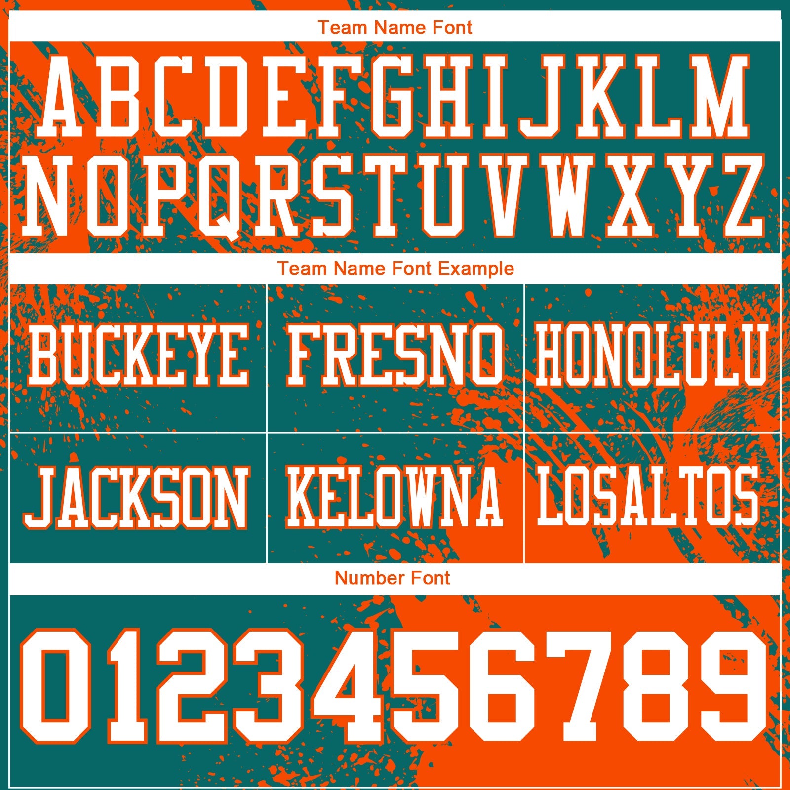 Custom Teal White-Orange 3D Pattern Abstract Brush Stroke Authentic Football Jersey view 3