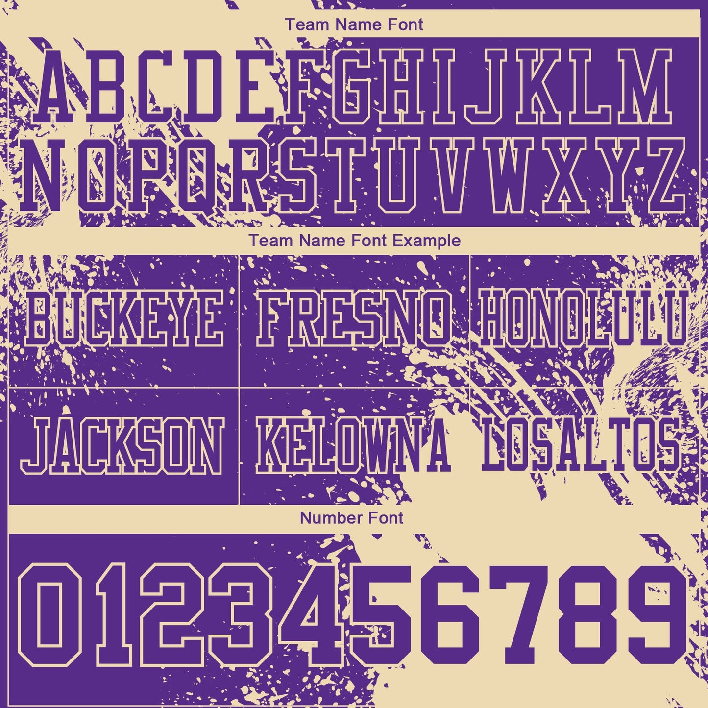 Custom Purple Cream 3D Pattern Abstract Brush Stroke Authentic Football Jersey view 3