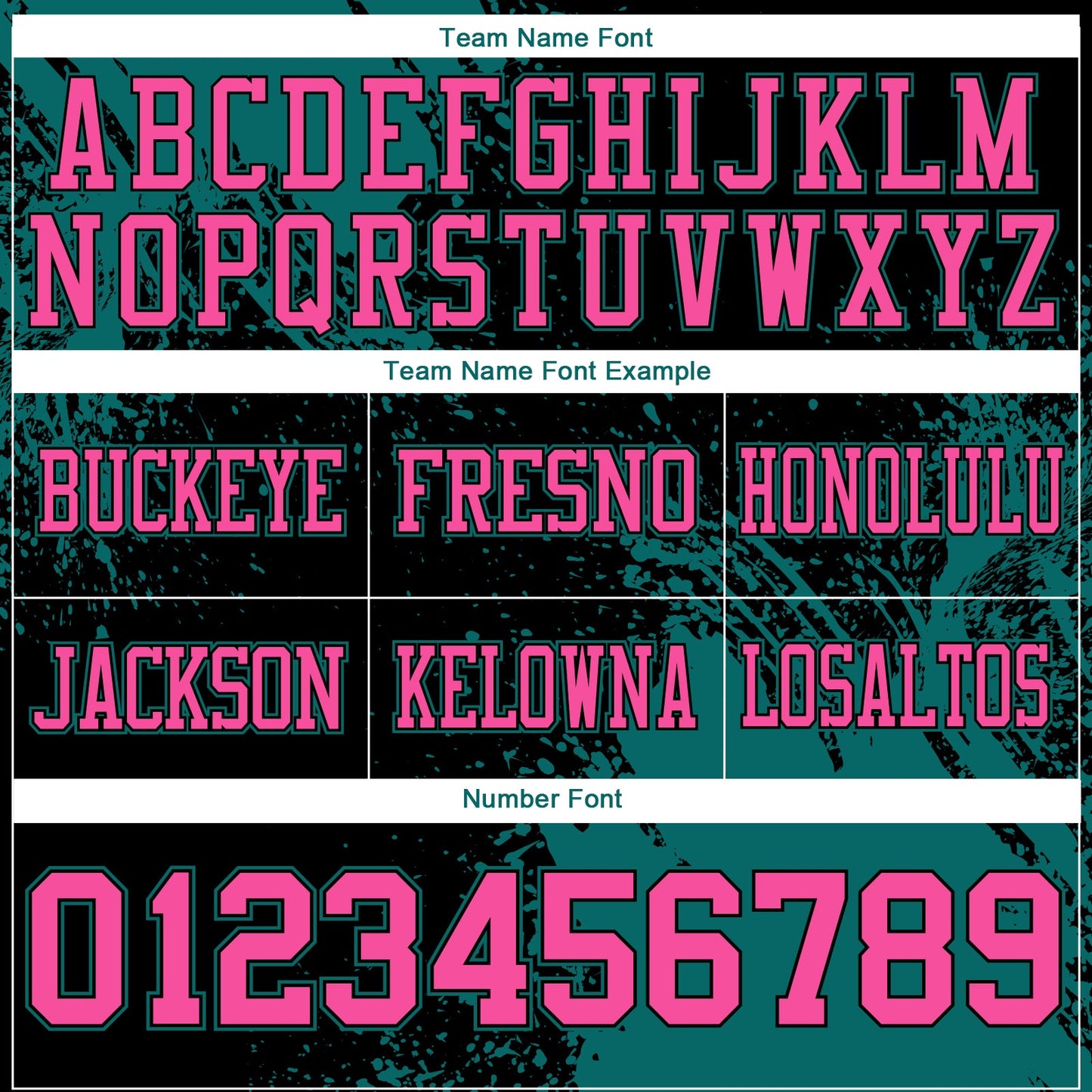 Custom Black Pink-Teal 3D Pattern Abstract Brush Stroke Authentic Football Jersey view 3