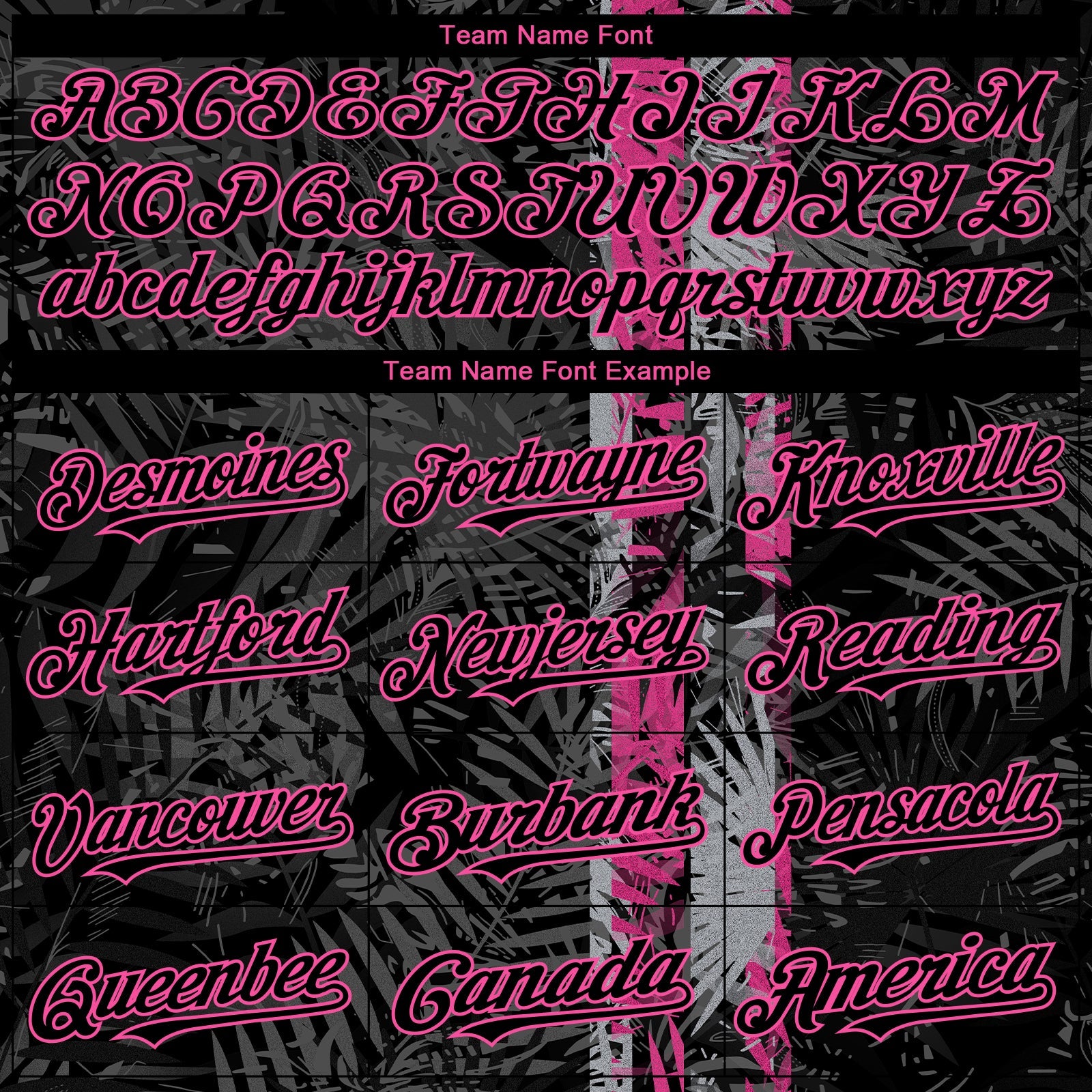 Custom Black Pink Hawaii Tropical Palm Leaves Authentic Baseball Jersey view 4