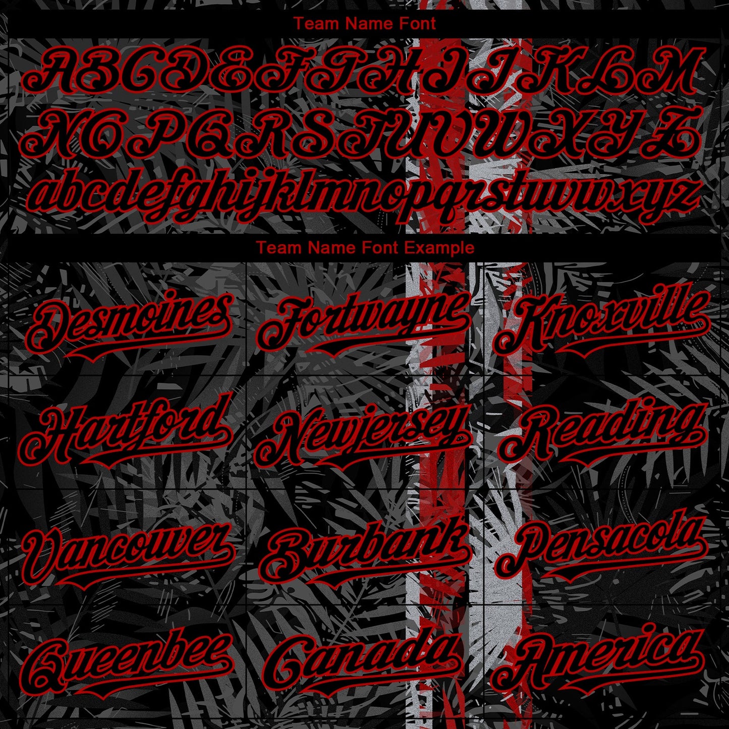 Custom Black Red Hawaii Tropical Palm Leaves Authentic Baseball Jersey view 4