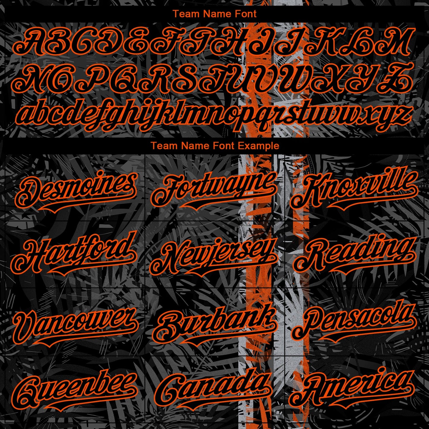 Custom Black Orange Hawaii Tropical Palm Leaves Authentic Baseball Jersey view 4