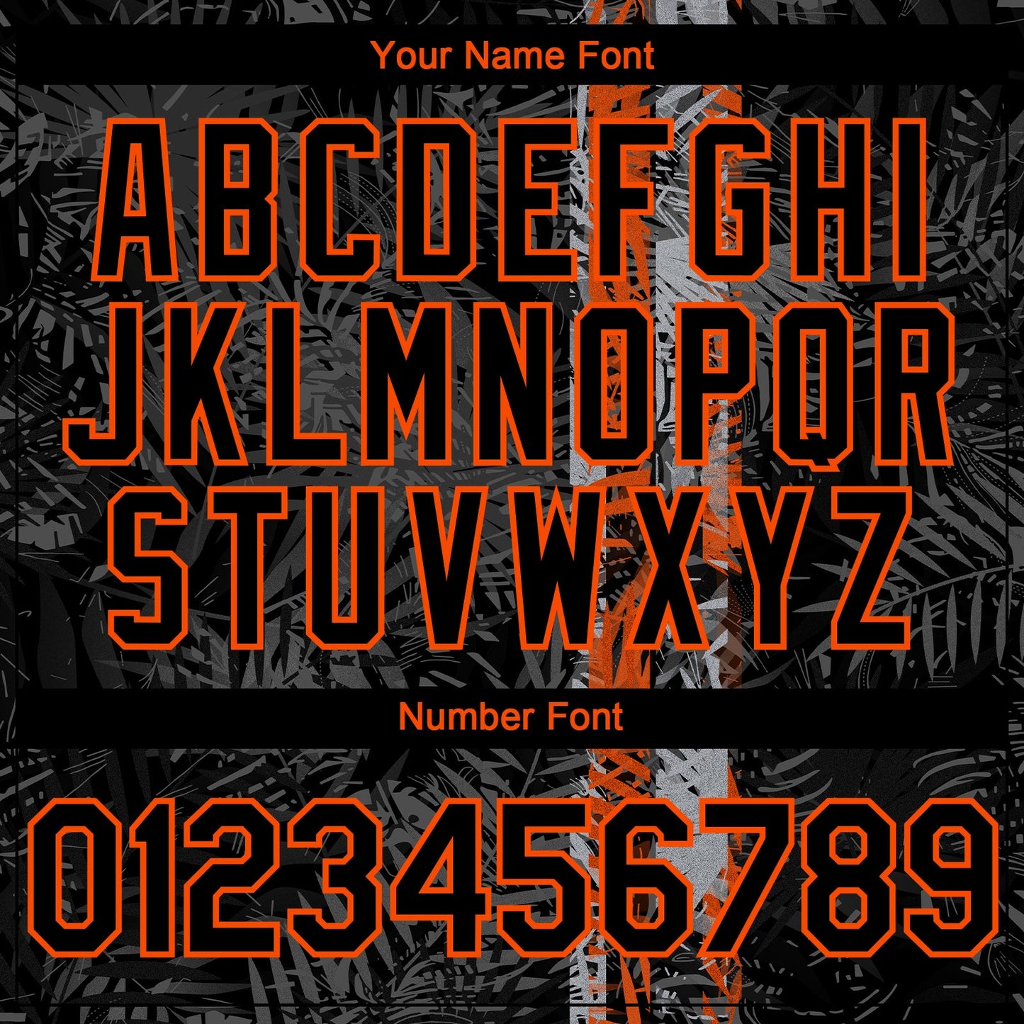 Custom Black Orange Hawaii Tropical Palm Leaves Authentic Baseball Jersey view 5
