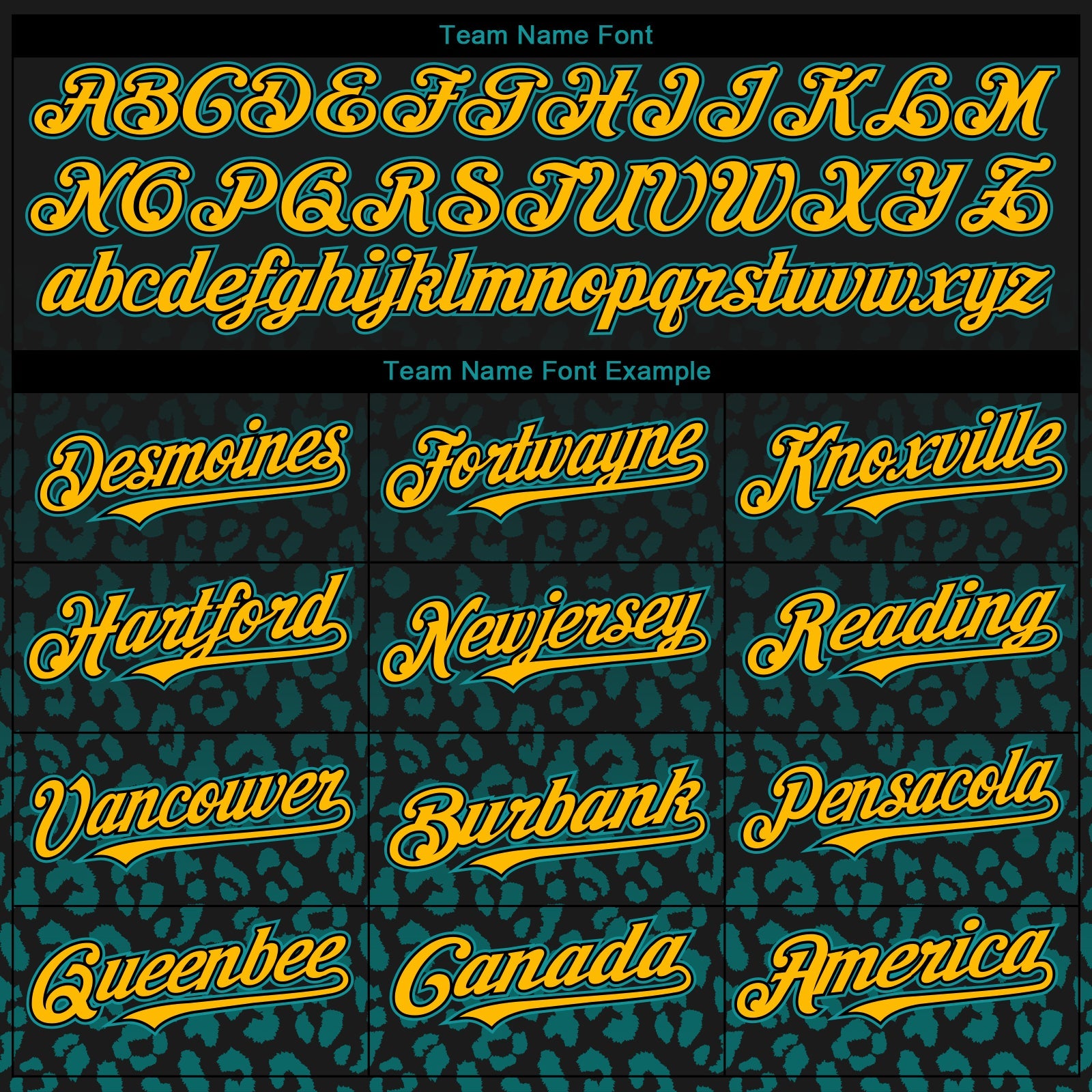 Custom Black Yellow-Teal Gradient Leopard Print Authentic Baseball Jersey view 4