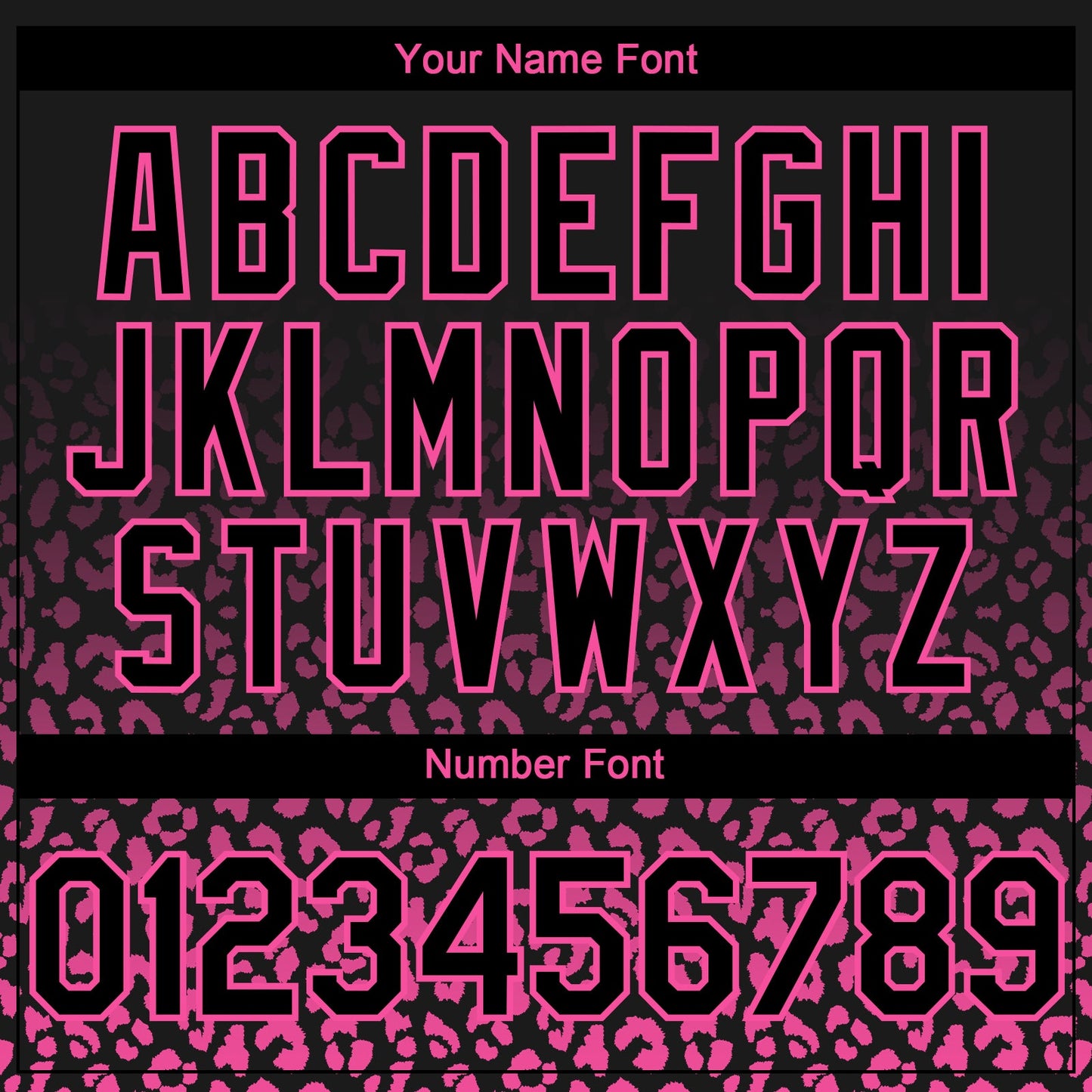 Custom Black Pink Gradient Leopard Print Authentic Baseball Jersey view 5
