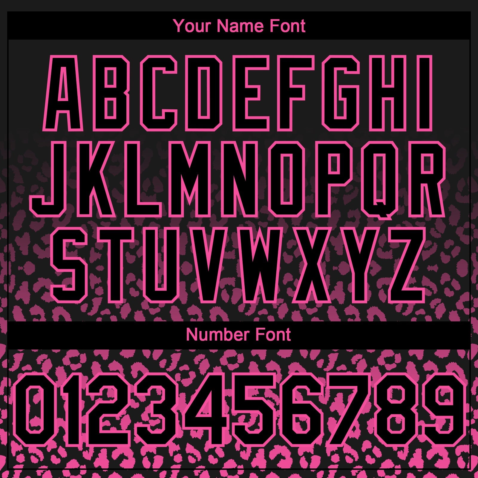 Custom Black Pink Gradient Leopard Print Authentic Baseball Jersey view 5