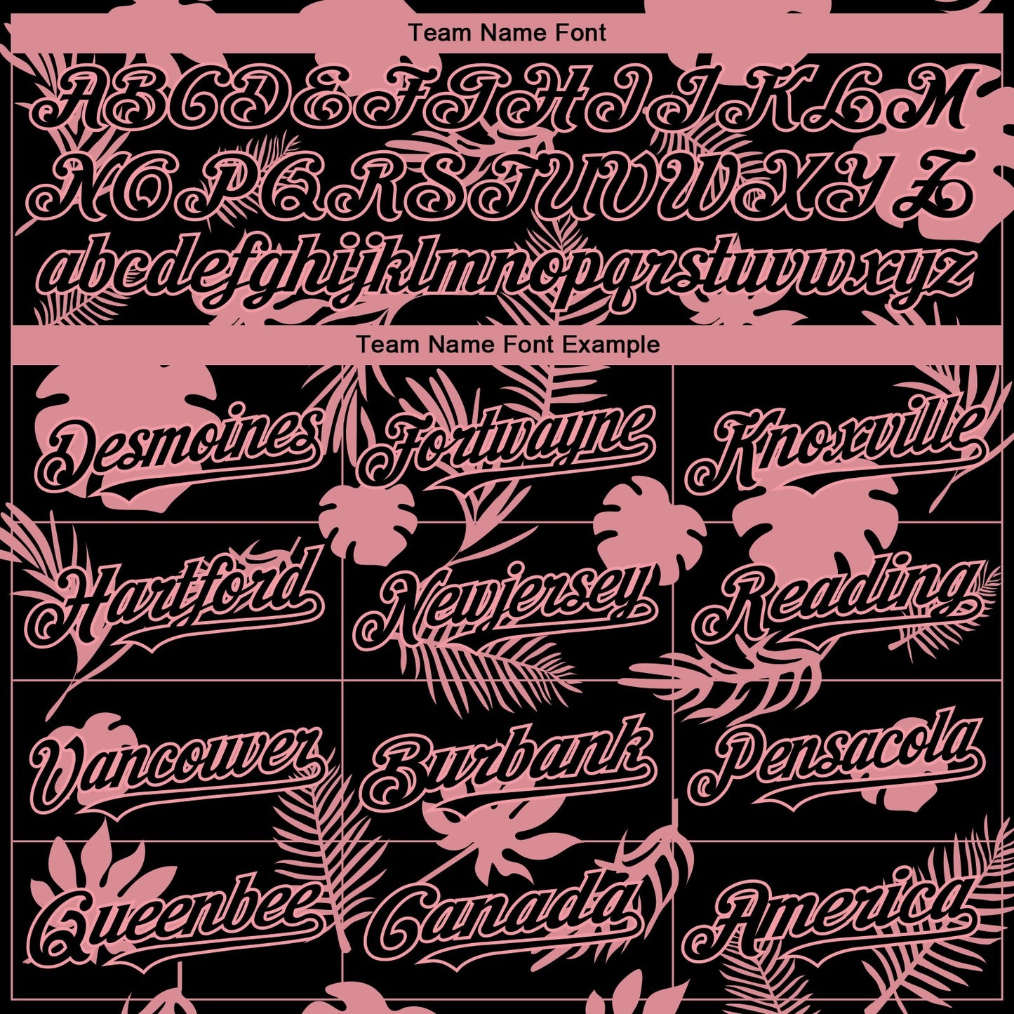 Custom Black Medium Pink Hawaii Palm Leaves Authentic Baseball Jersey view 4