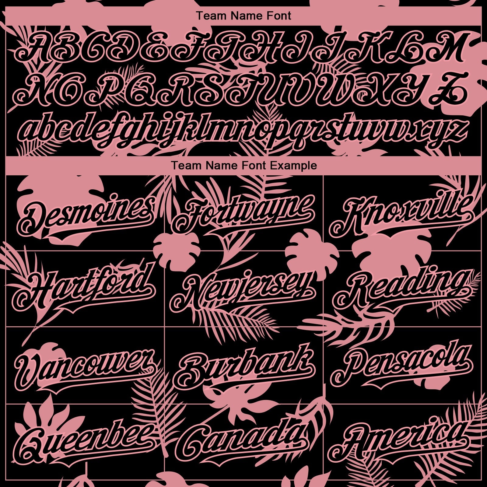 Custom Black Medium Pink Hawaii Palm Leaves Authentic Baseball Jersey view 4