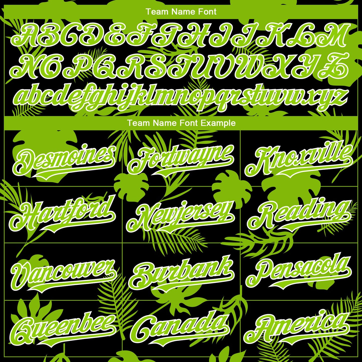 Custom Black Neon Green-White Hawaii Palm Leaves Authentic Baseball Jersey view 4