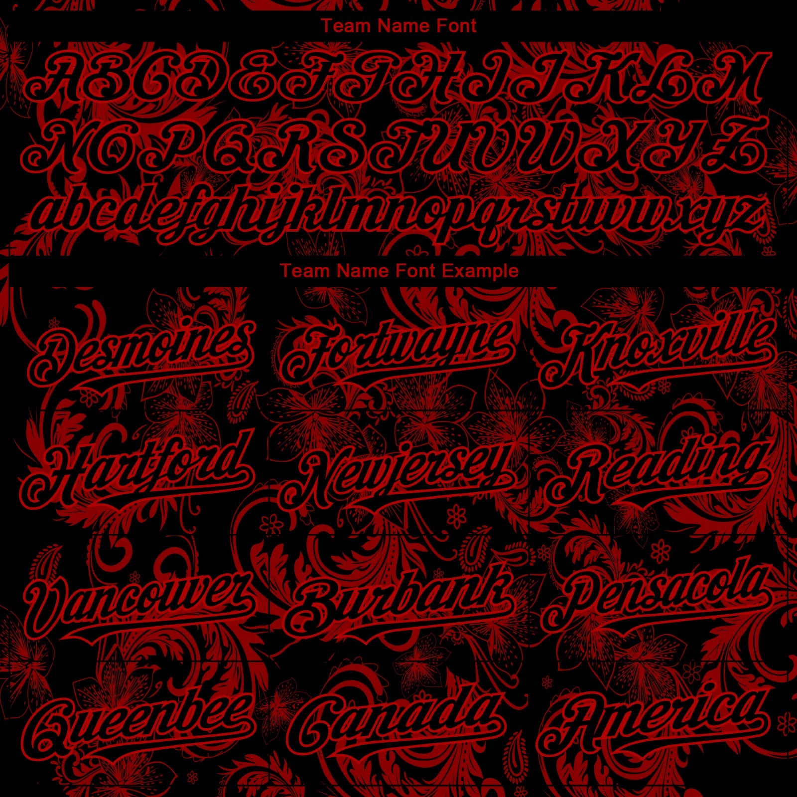 Custom Black Red Flower Authentic Baseball Jersey view 4