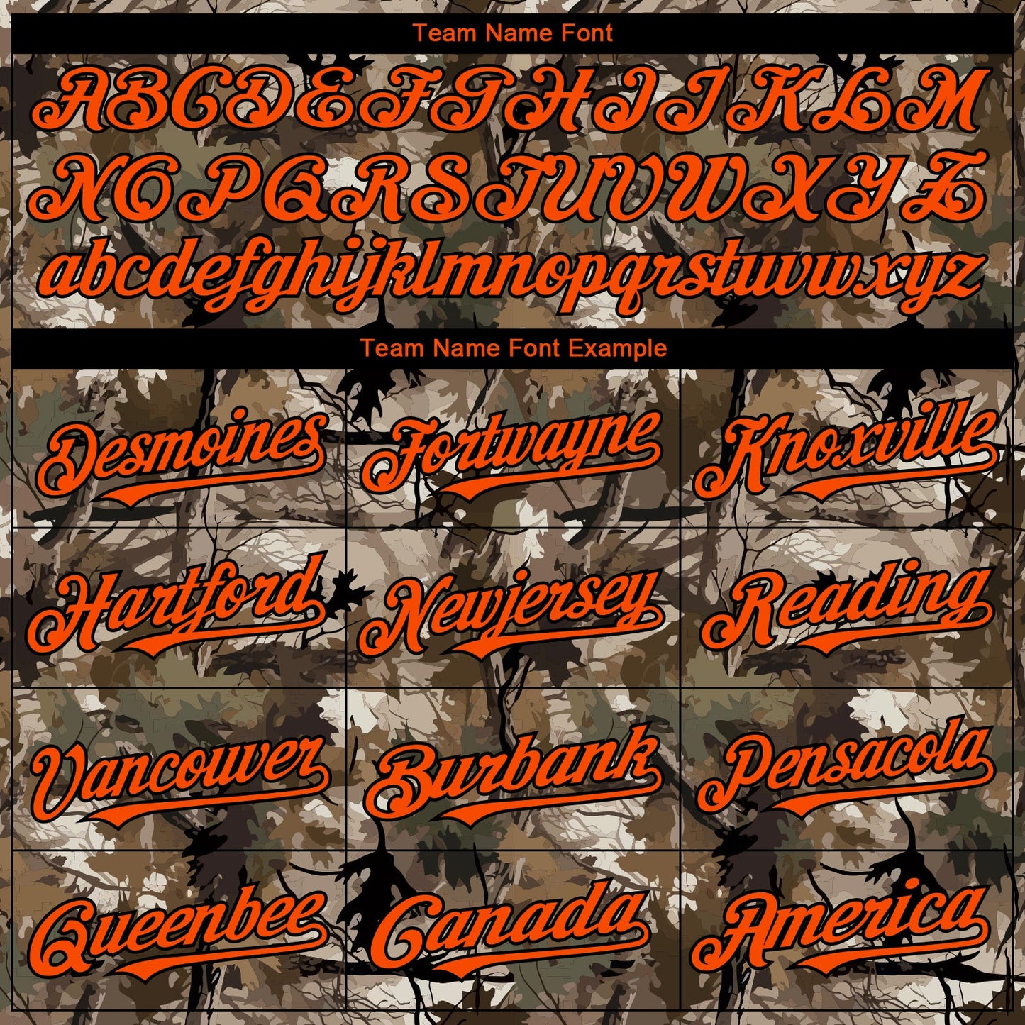 Custom Camo Orange-Black Woodland Camo Authentic Salute To Service Authentic Baseball Jersey view 4