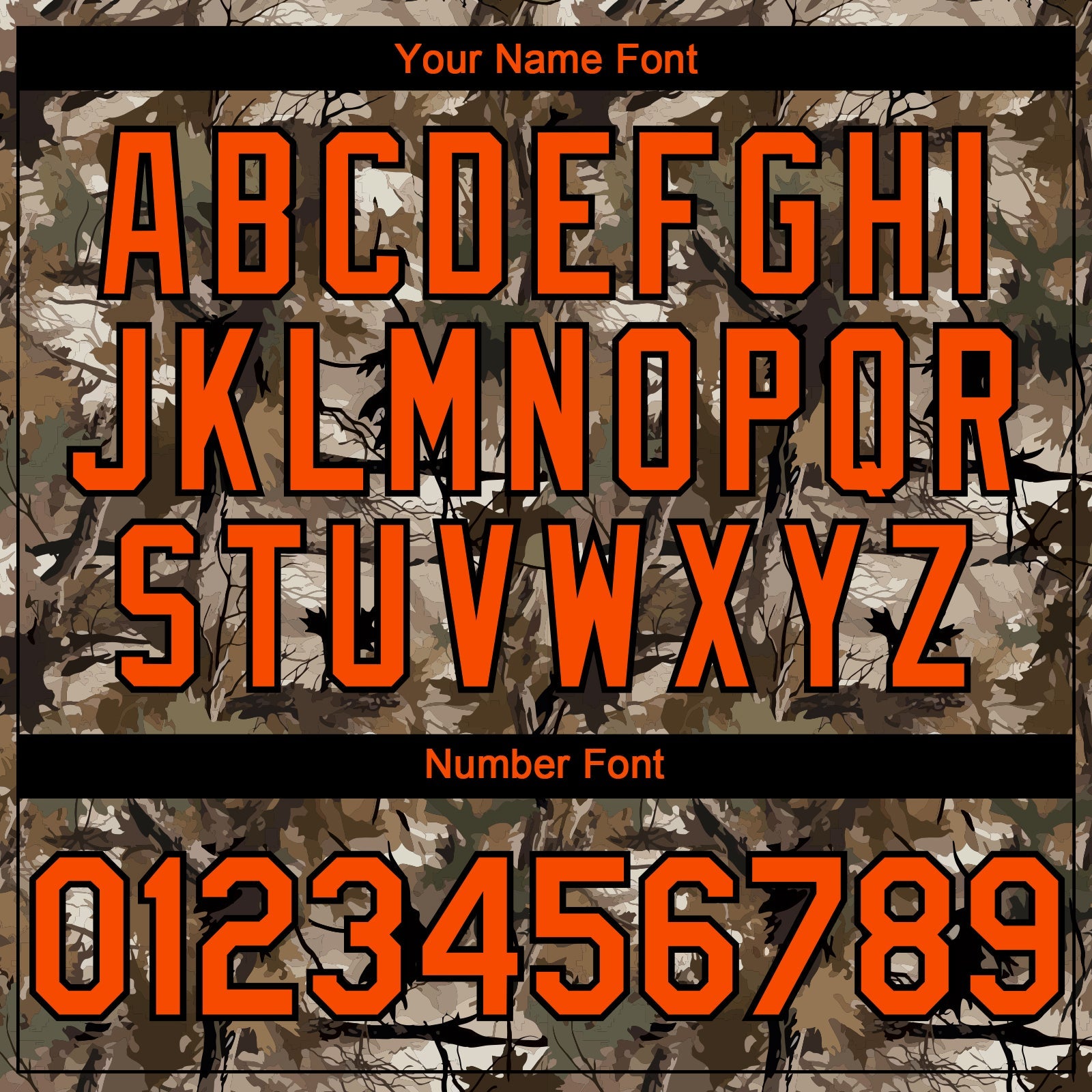 Custom Camo Orange-Black Woodland Camo Authentic Salute To Service Authentic Baseball Jersey view 5
