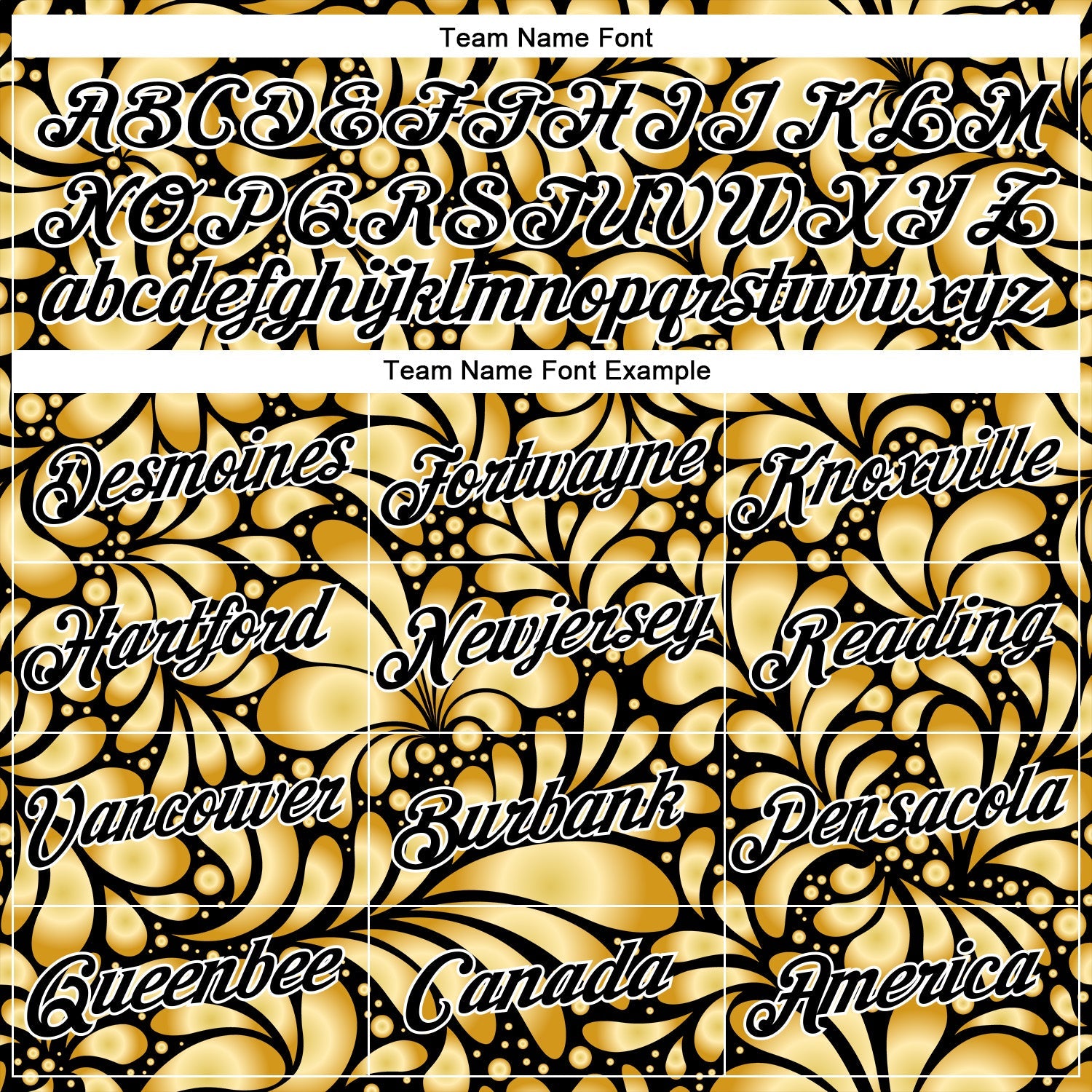 Custom Stitched Black White 3D Pattern Design Golden Subtle Floral Sports Pullover Sweatshirt Hoodie view 3