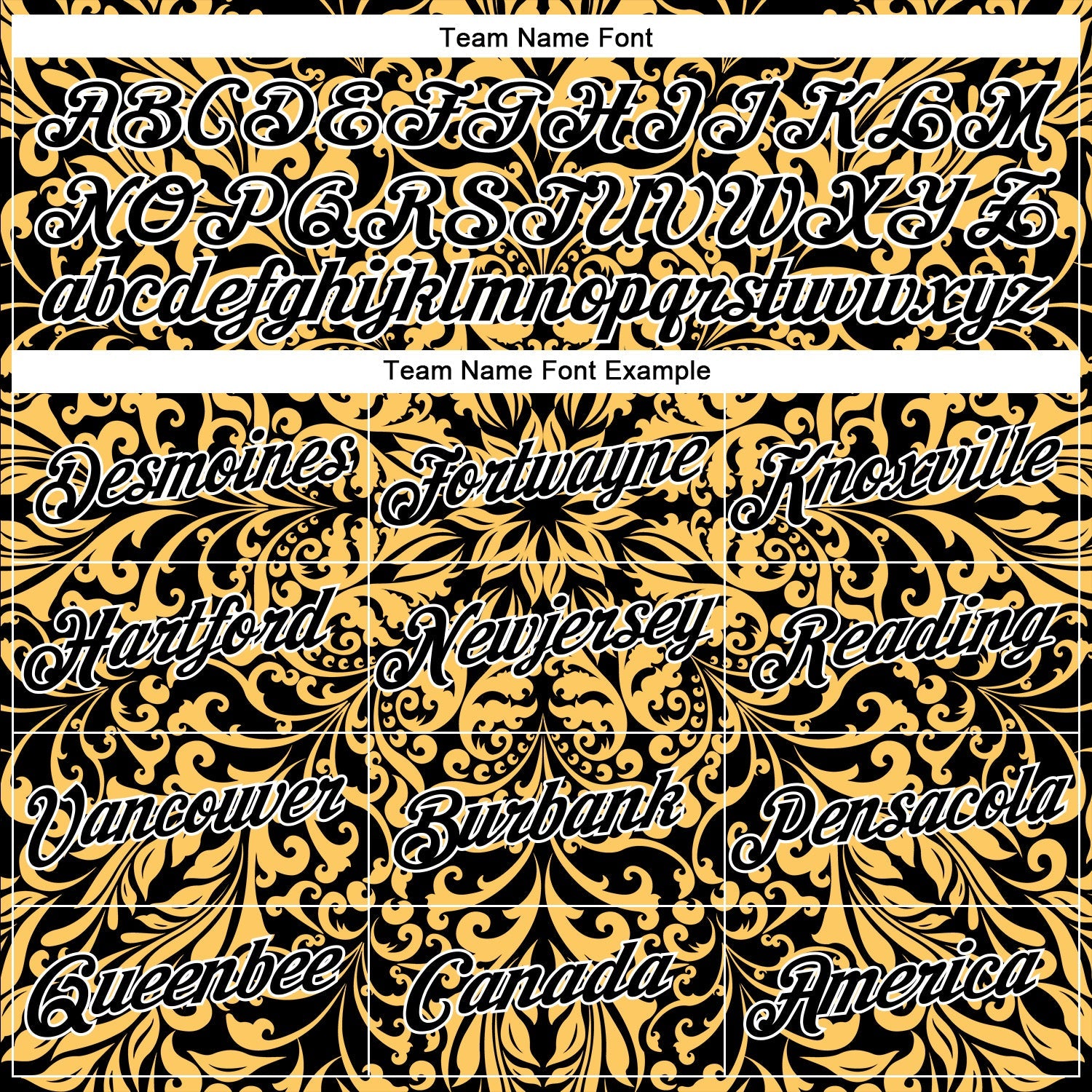 Custom Stitched Black White 3D Pattern Design Golden Subtle Floral Sports Pullover Sweatshirt Hoodie view 3